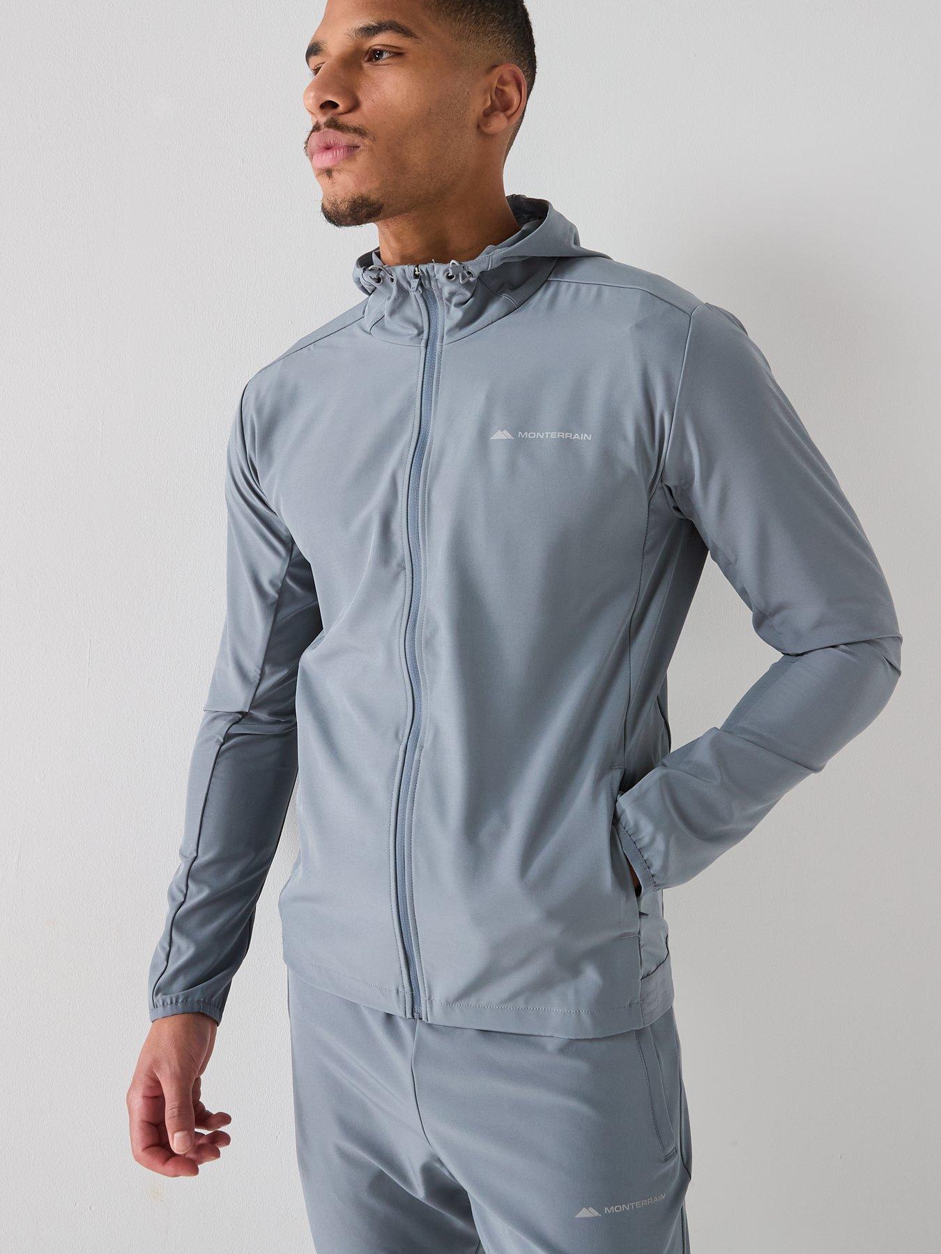 Monterrain Mens Form Woven Running Jacket - Grey