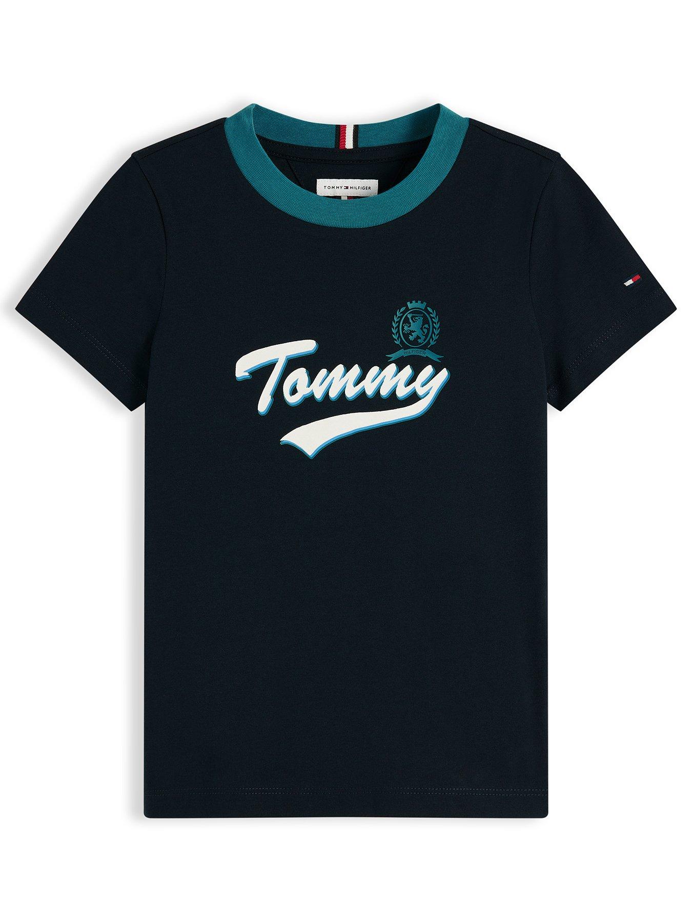 Tommy Hilfiger Younger Boys Crest Short Sleeve T-Shirt - Navy