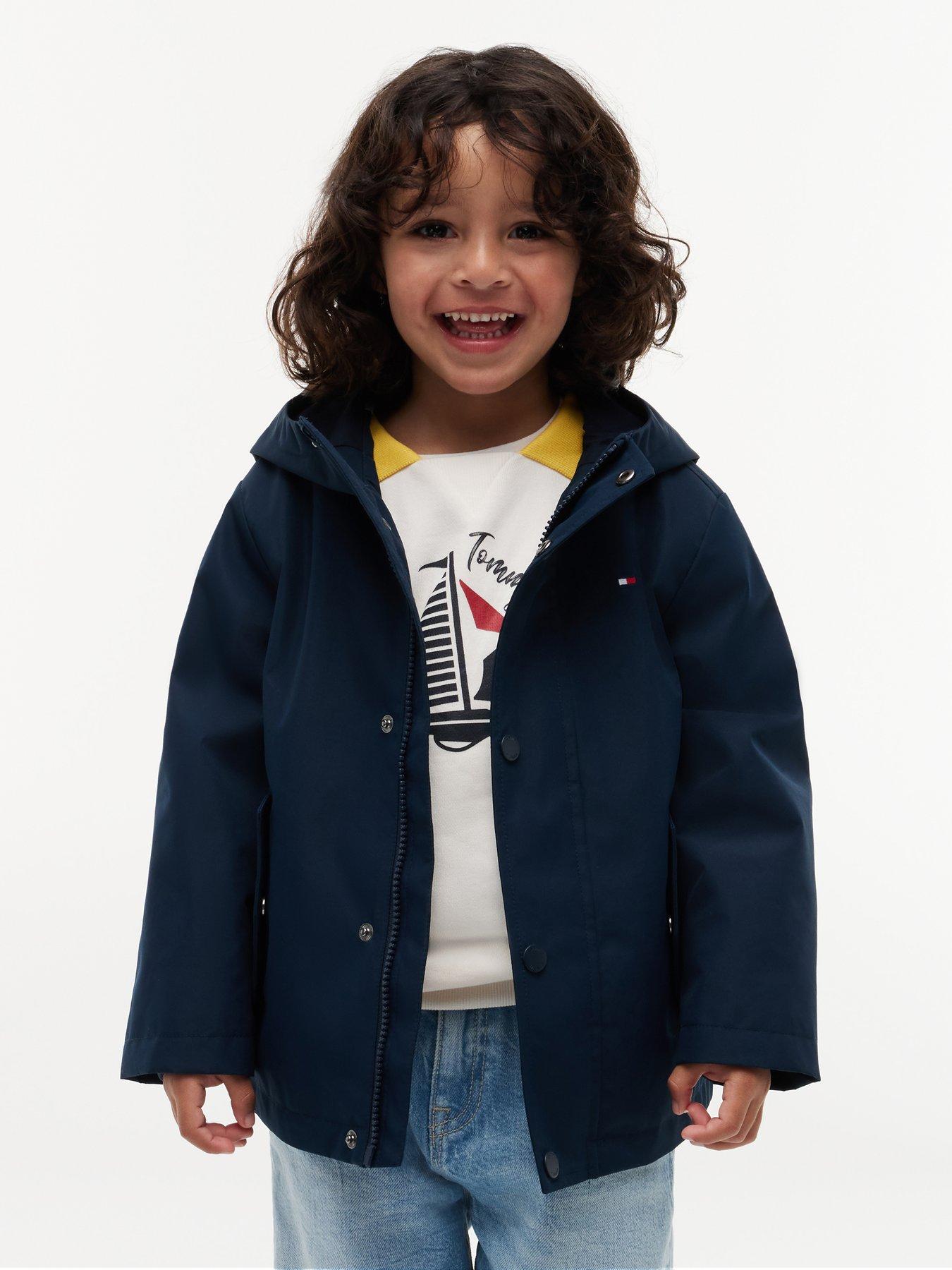 Tommy Hilfiger Flag Embroidery Hooded Jacket - Dark Blue