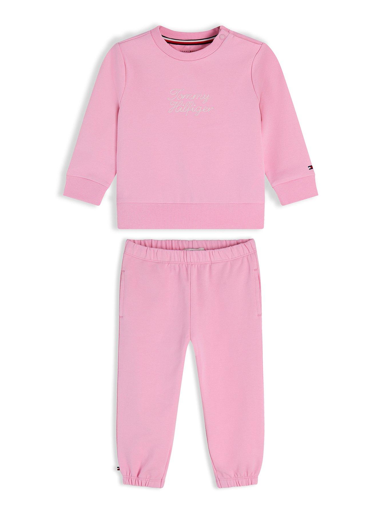 Tommy Hilfiger Rope Logo Sweatshirt And Joggers Sets - Classic Pink