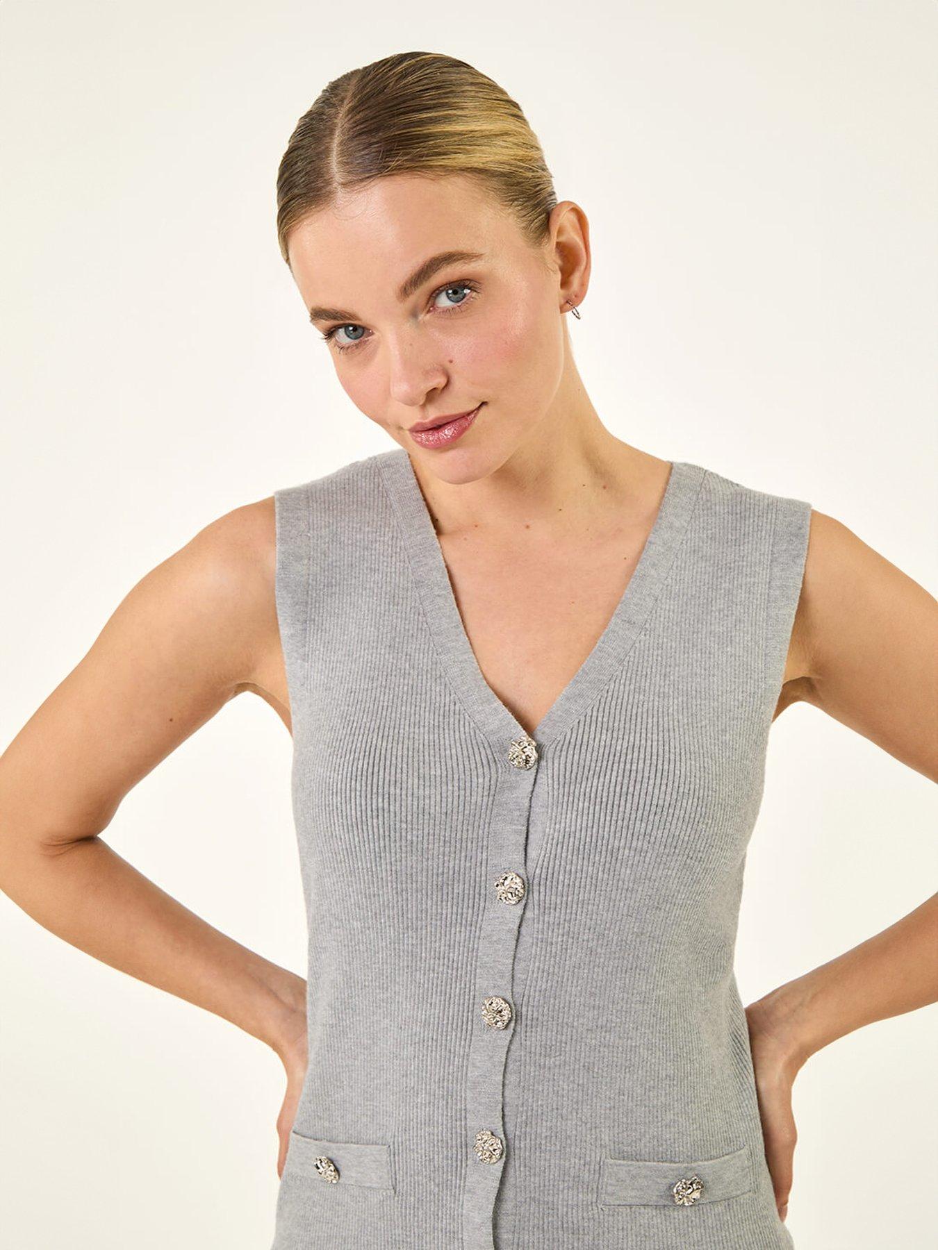 Image 4 of 5 of Roman Dusk Buttoned Knit Waistcoat