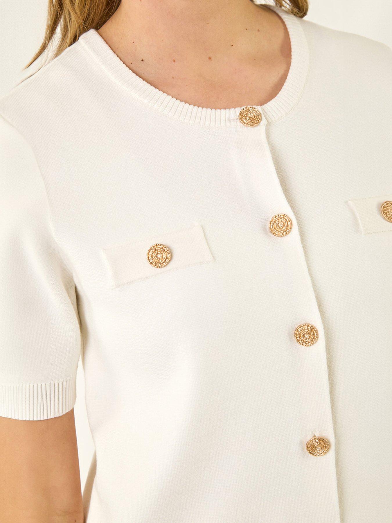 Image 5 of 5 of Roman Dusk Buttoned Knit Top