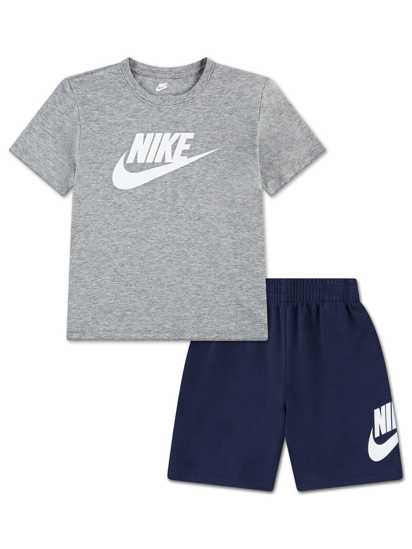 Nike Kids Unisex Club Tee  &  Shorts Set - Navy