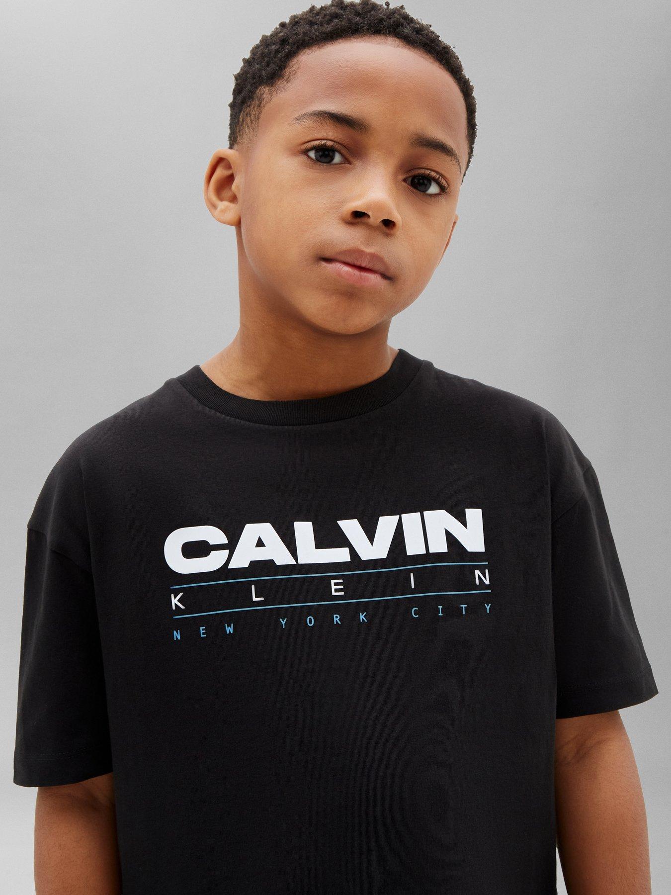 Calvin Klein Jeans Boys Print Short Sleeve T-Shirt - Black