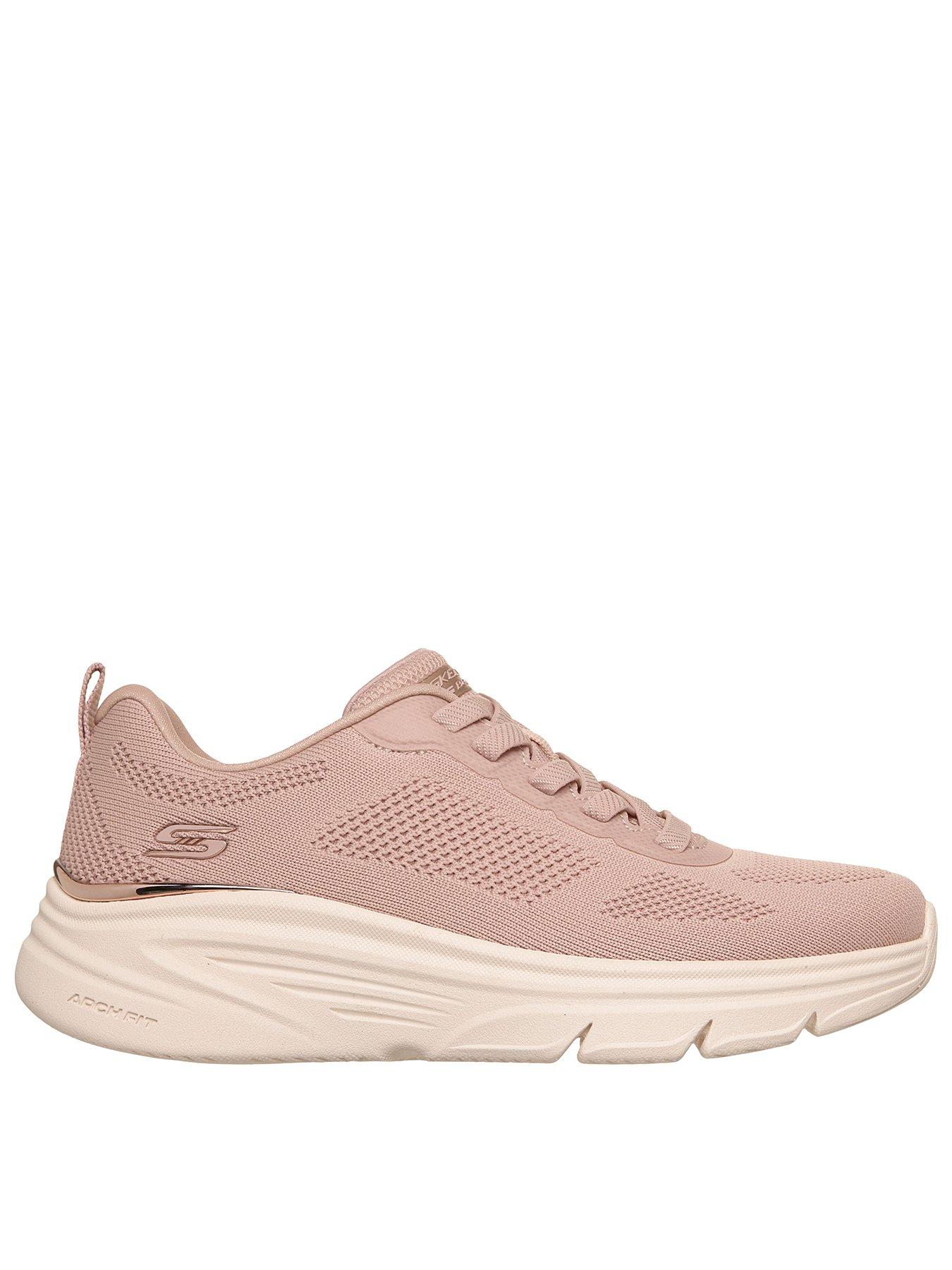 Image 1 of 6 of Skechers Bobs Arch Fit Elev8 Arch Fit Engineered Knit Bungee Sneaker - Blush