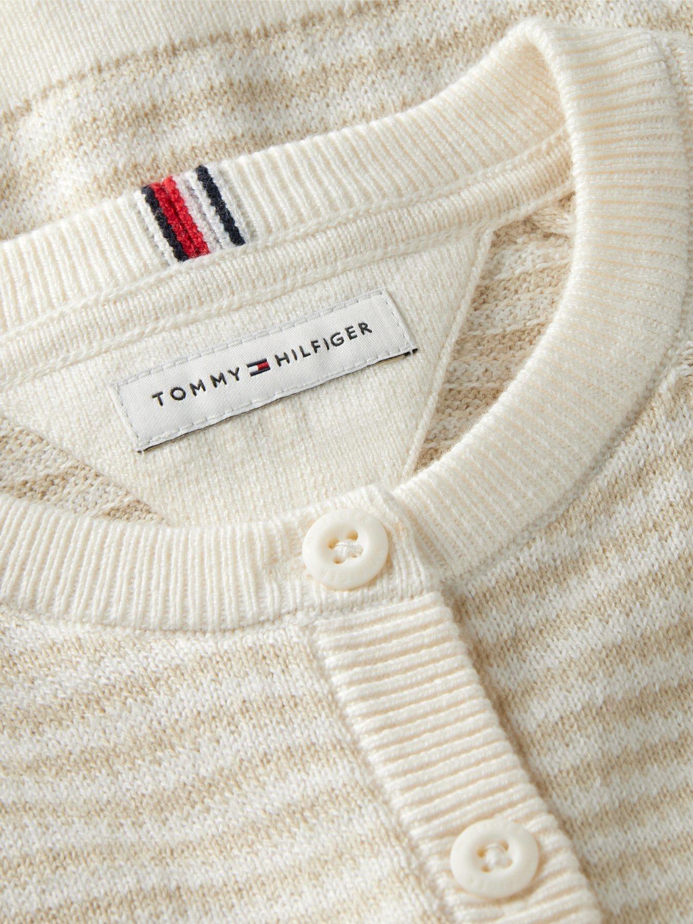 Image 3 of 3 of Tommy Hilfiger Essential Stripe Cardigan - Ivory Silk