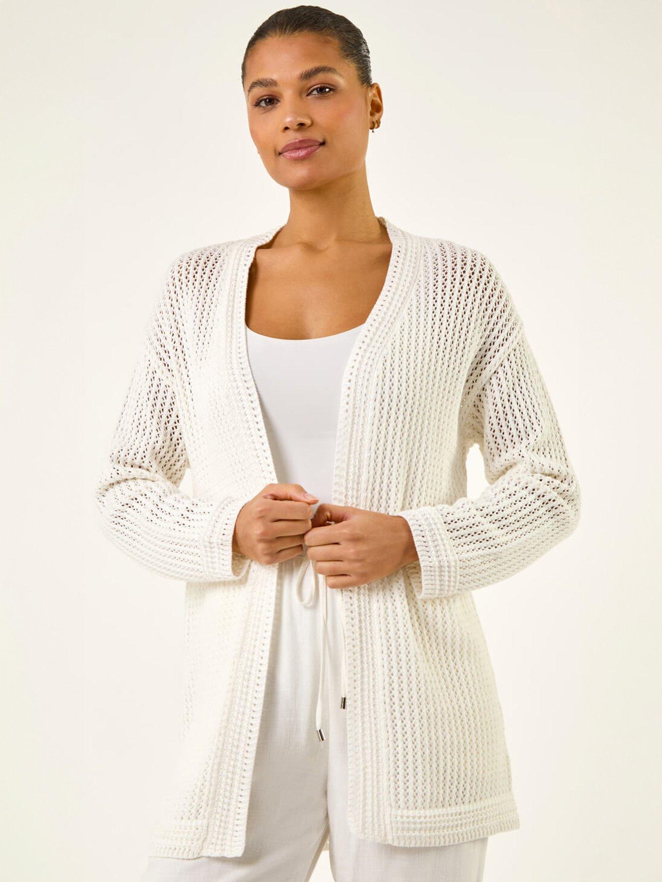  image of roman-stitch-knit-cardigan
