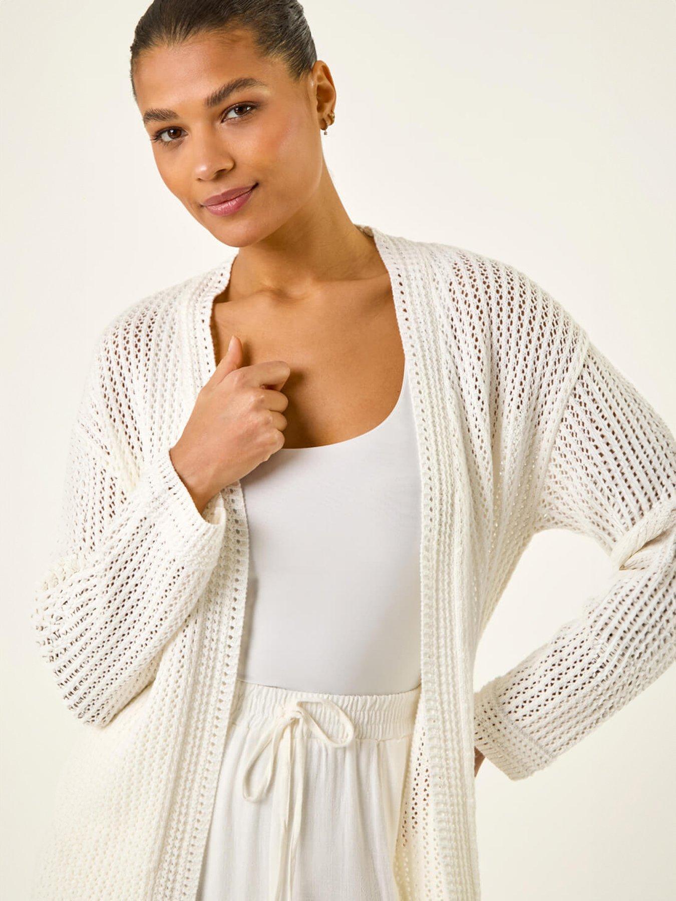  image of roman-stitch-knit-cardigan