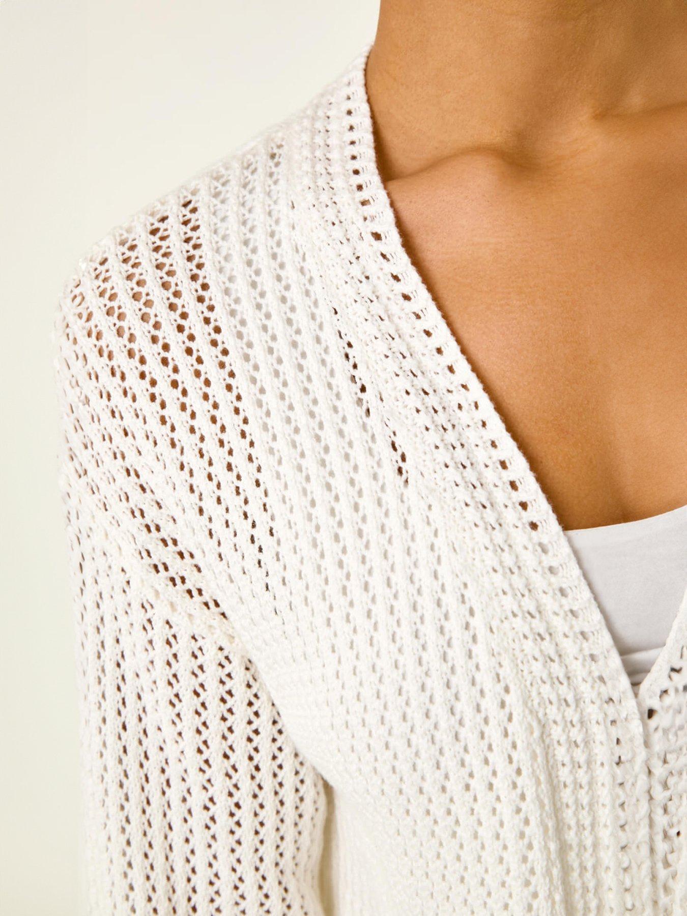  image of roman-stitch-knit-cardigan