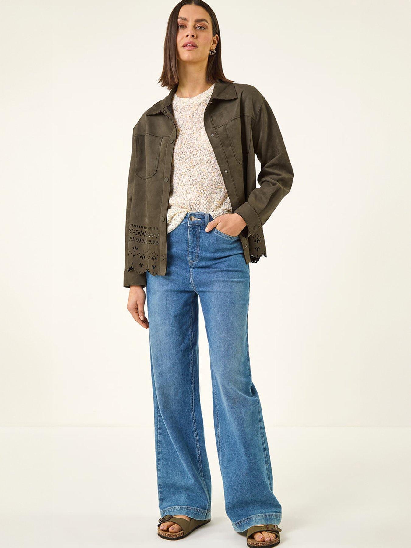 Image 3 of 5 of Roman Faux Suede Cut Out Shacket