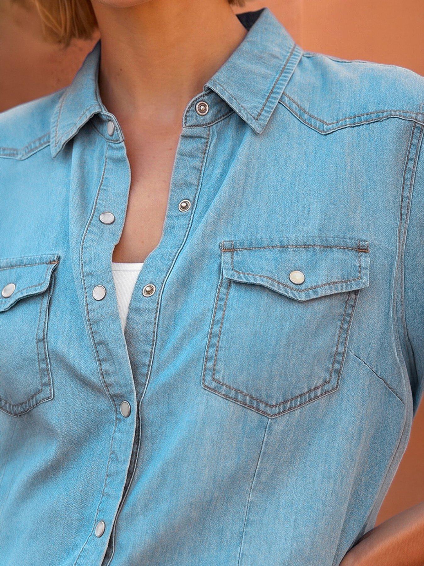 stillFront image of roman-denim-pocket-front-shirt