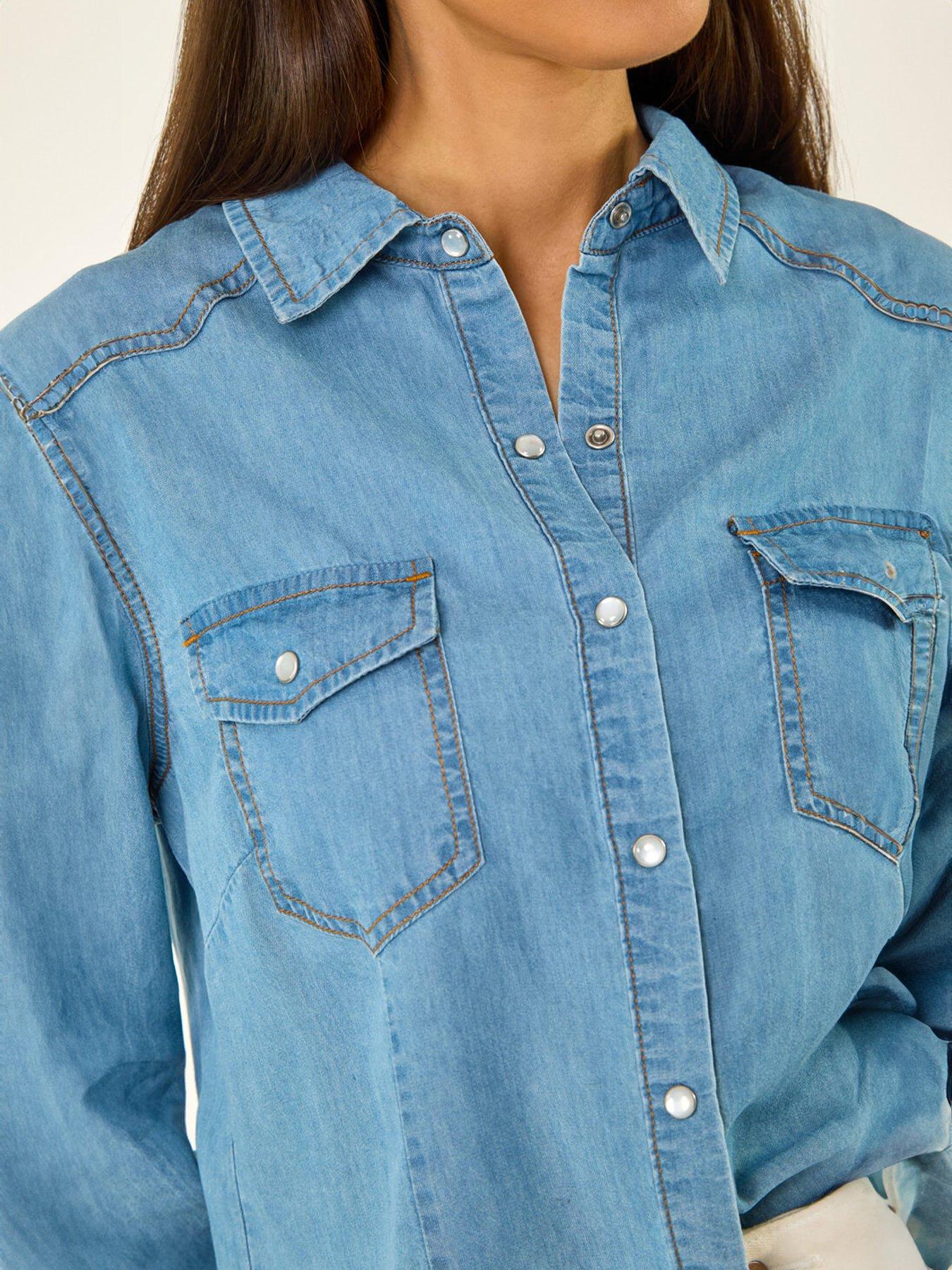  image of roman-denim-pocket-front-shirt