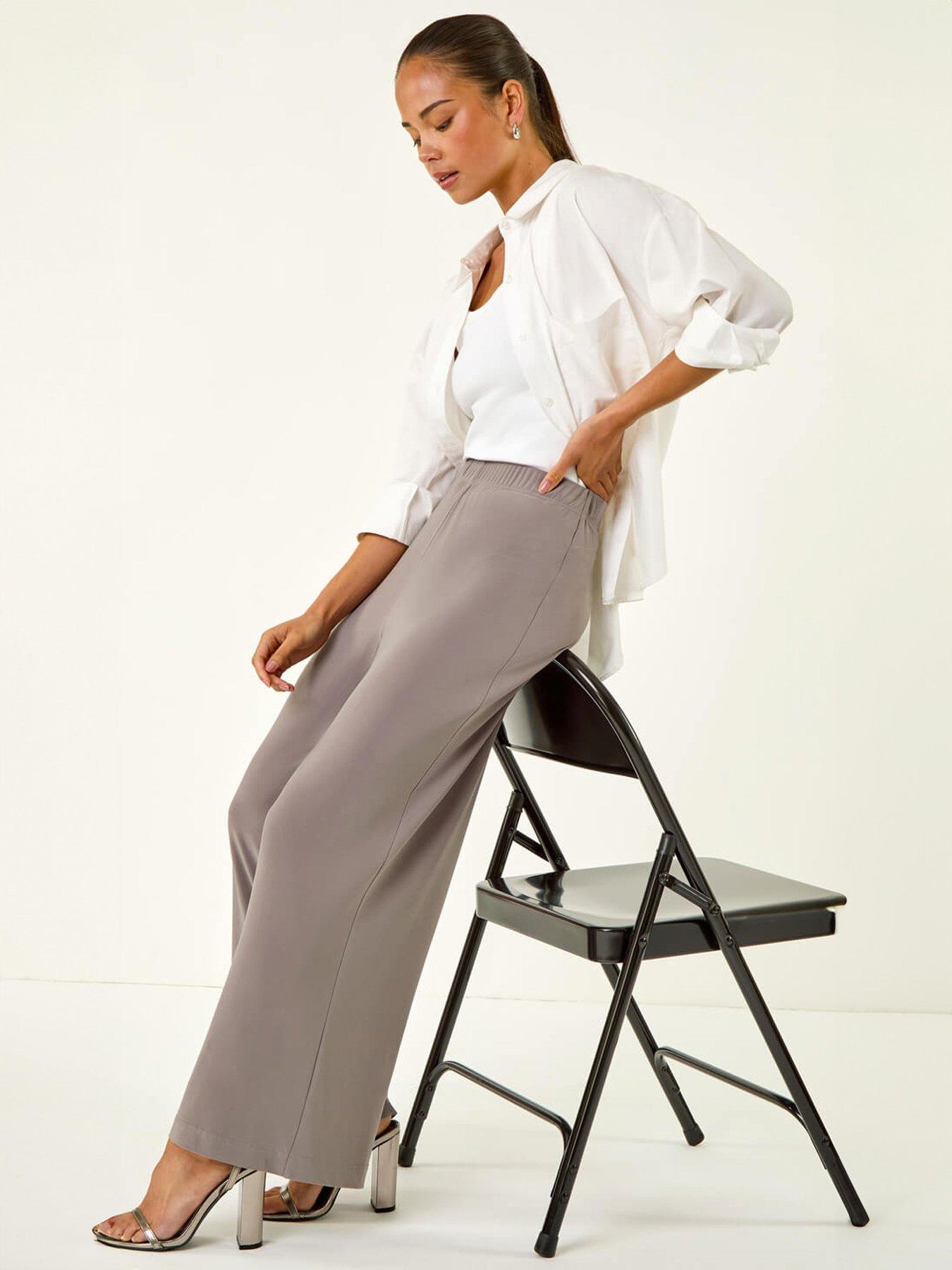  image of roman-petite-wide-leg-stretch-trouser