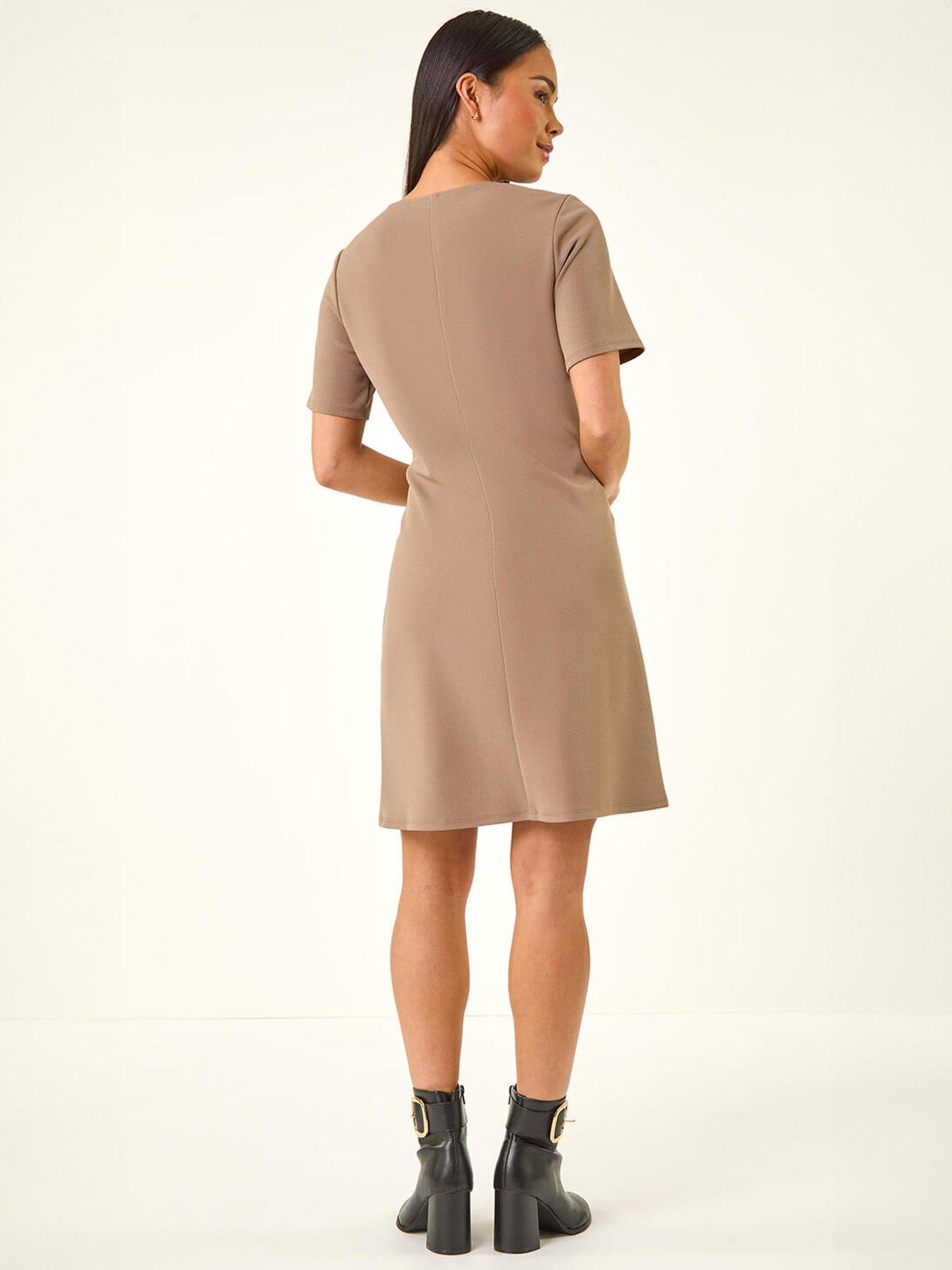 Image 2 of 5 of Roman Petite Zip Pocket Stretch Dress