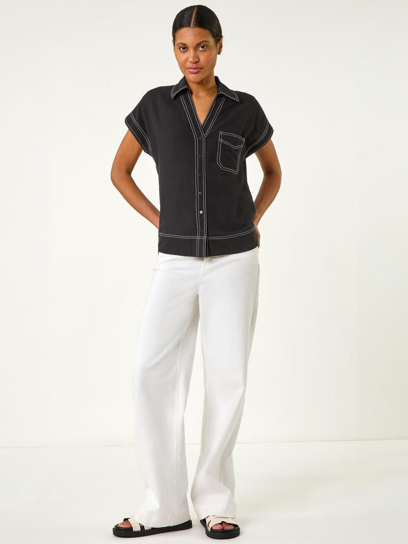  image of roman-constrast-stitch-shirt