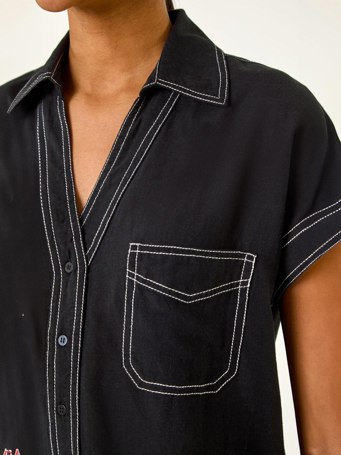  image of roman-constrast-stitch-shirt