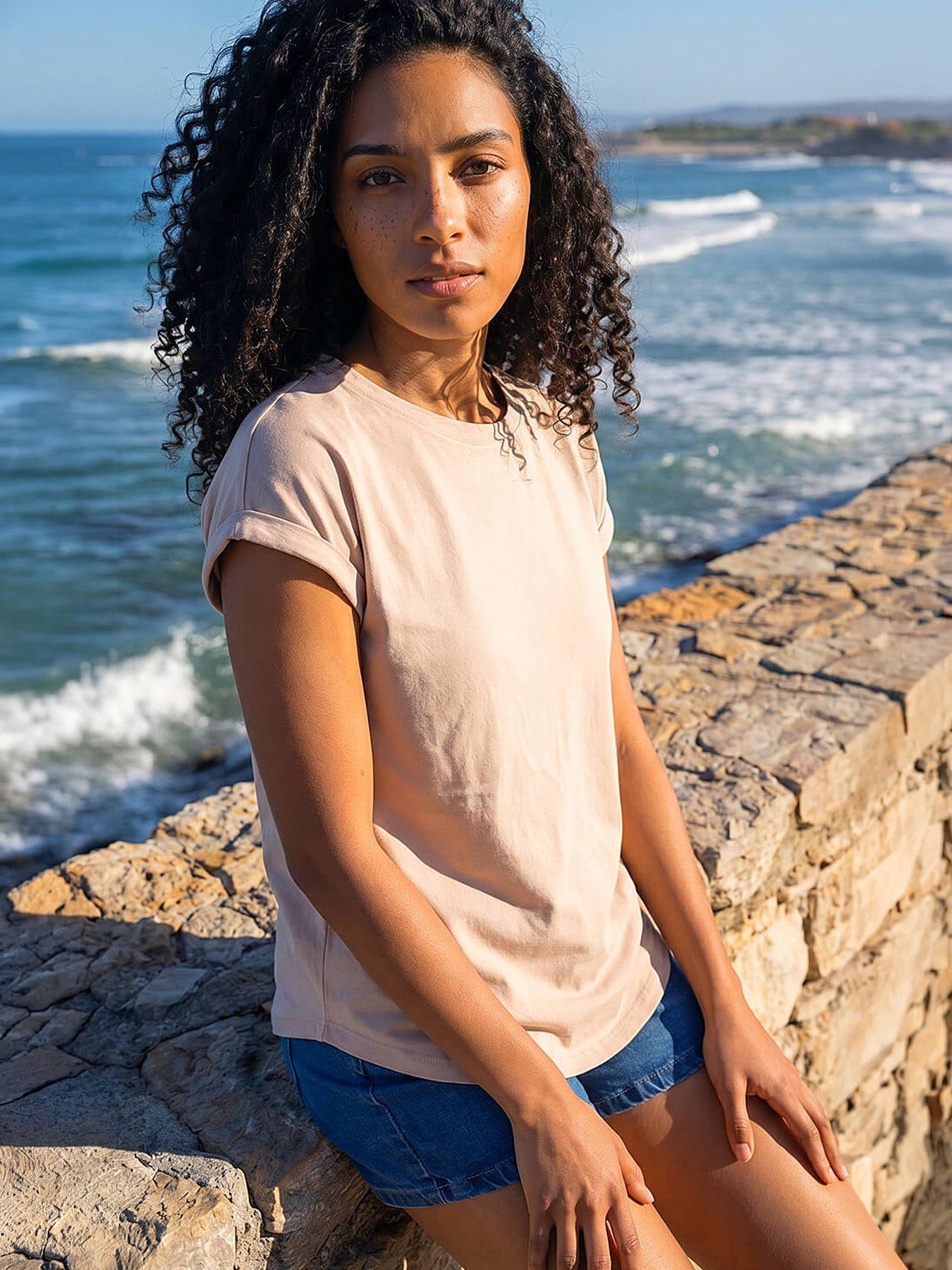 Image 1 of 5 of Roman Plain Stretch Cotton Jersey T-shirt