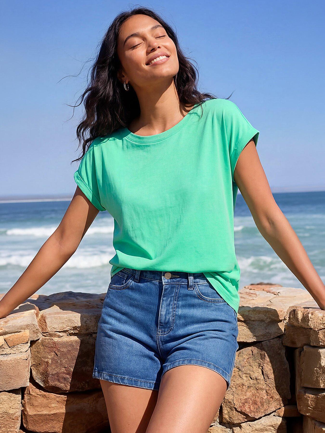 Roman Plain Stretch Cotton Jersey T-shirt