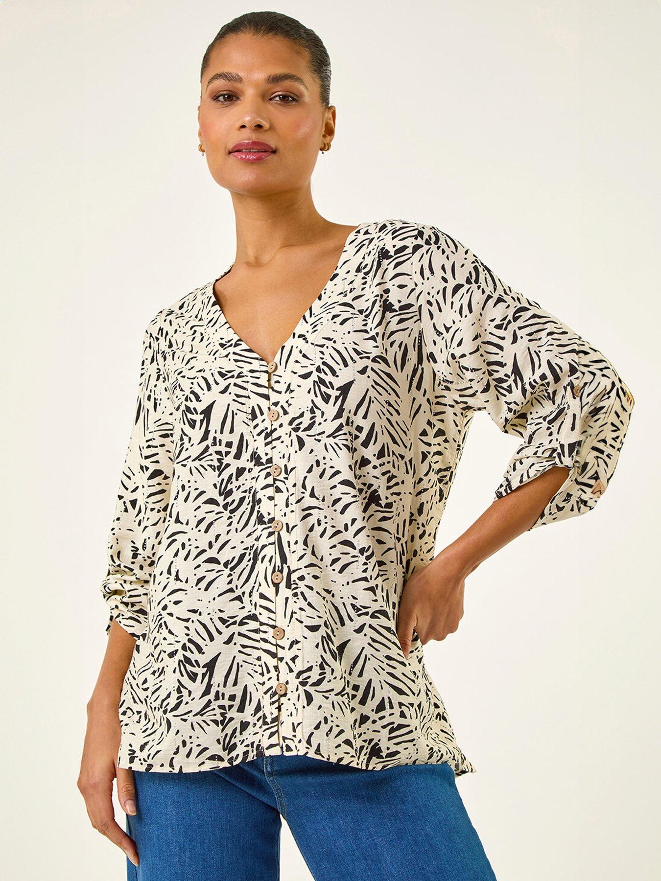 Roman Abstract Hotfix Blouse
