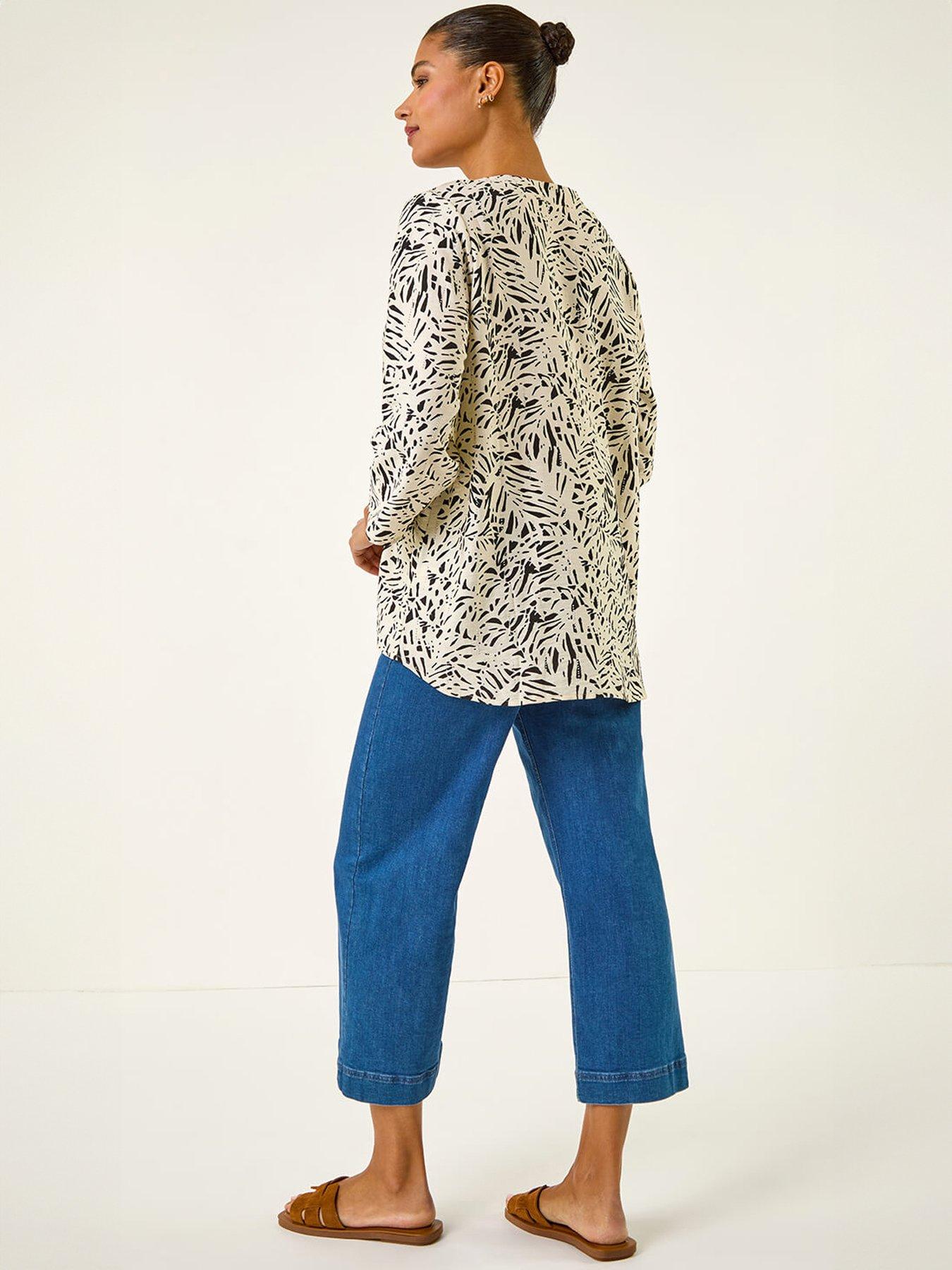 Image 2 of 5 of Roman Abstract Hotfix Blouse