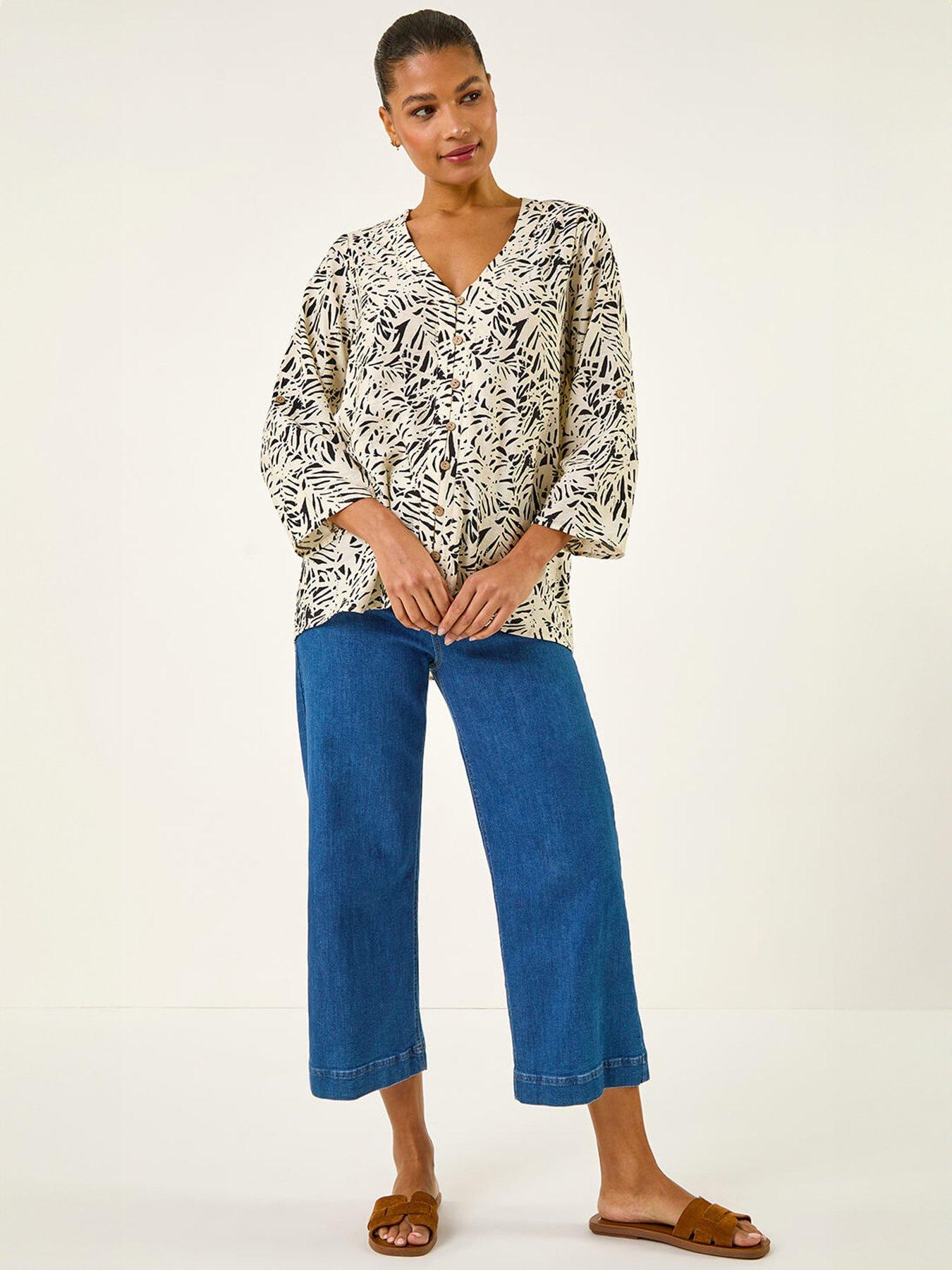 Image 3 of 5 of Roman Abstract Hotfix Blouse