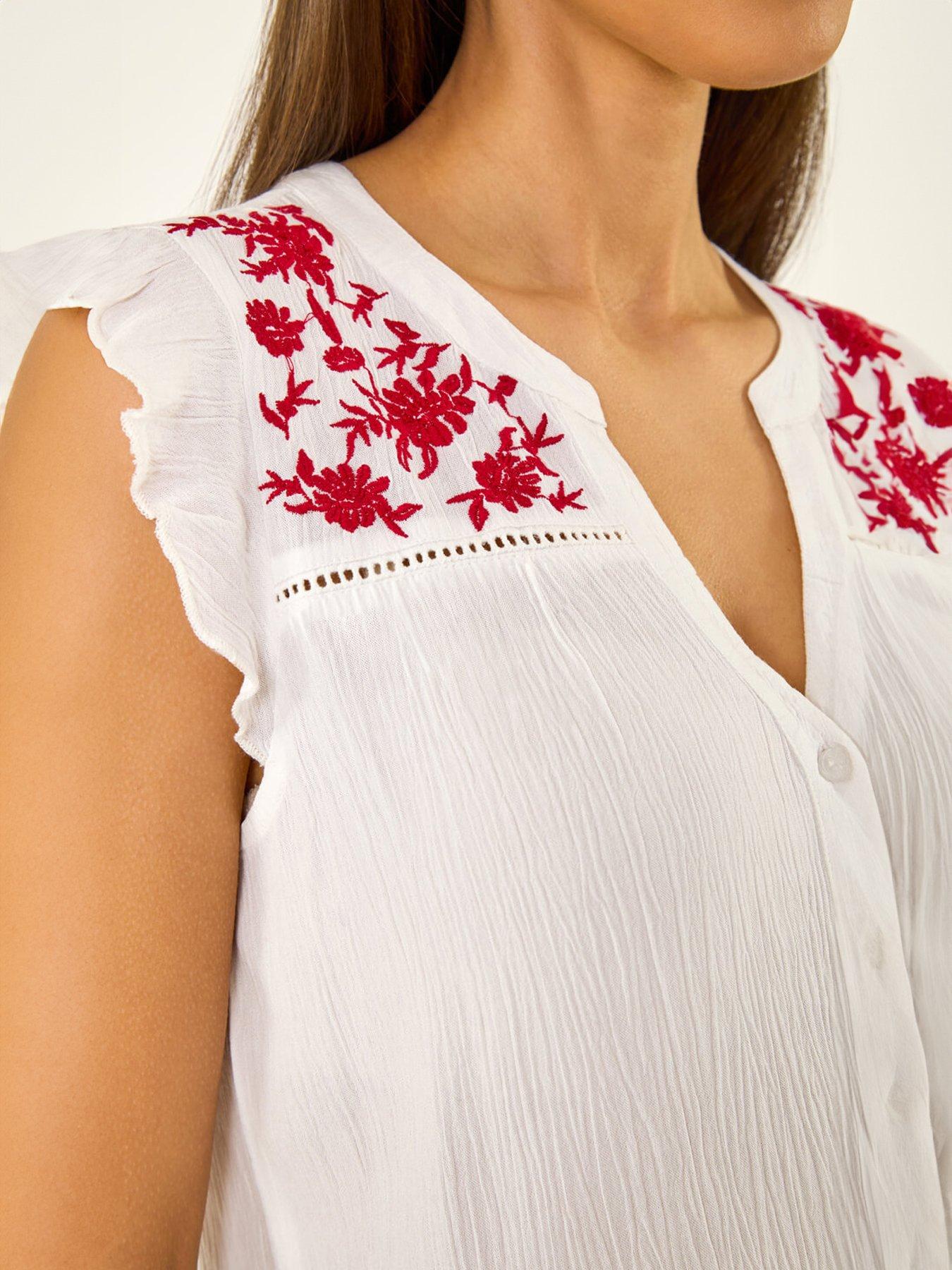  image of roman-floral-embroidered-blouse