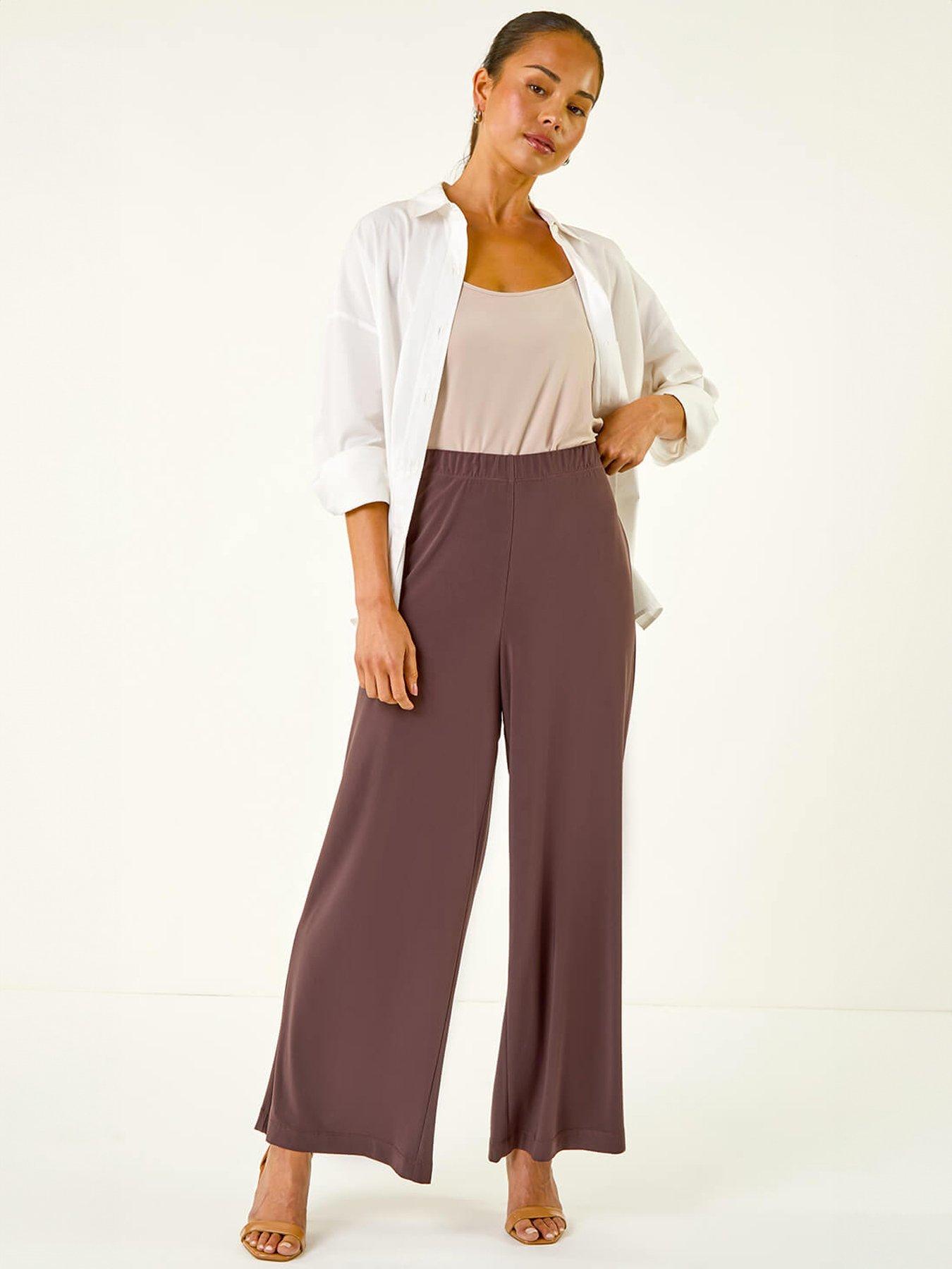  image of roman-petite-wide-leg-stretch-trouser