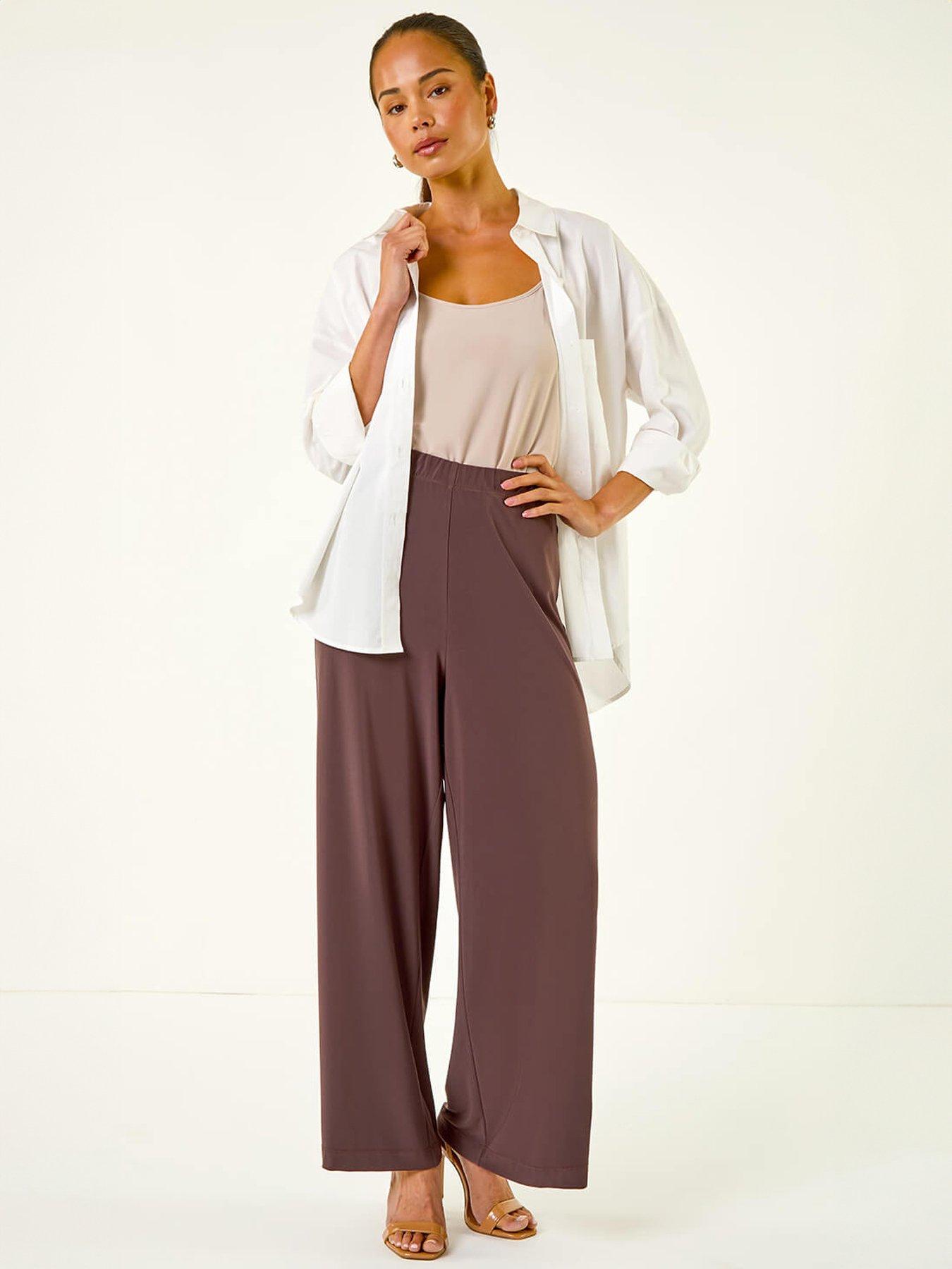  image of roman-petite-wide-leg-stretch-trouser