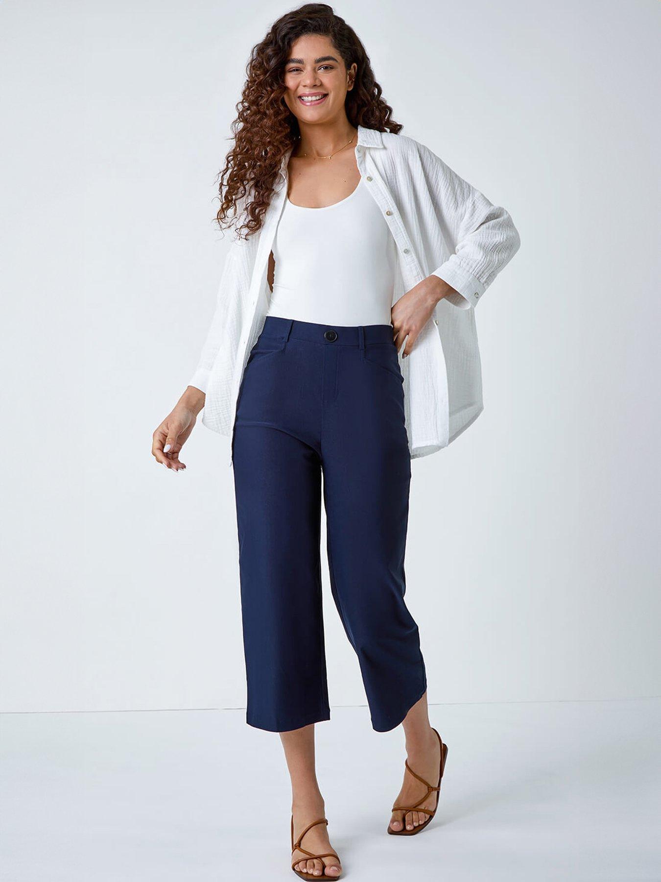 Image 3 of 5 of Roman Cropped Stretch Culotte