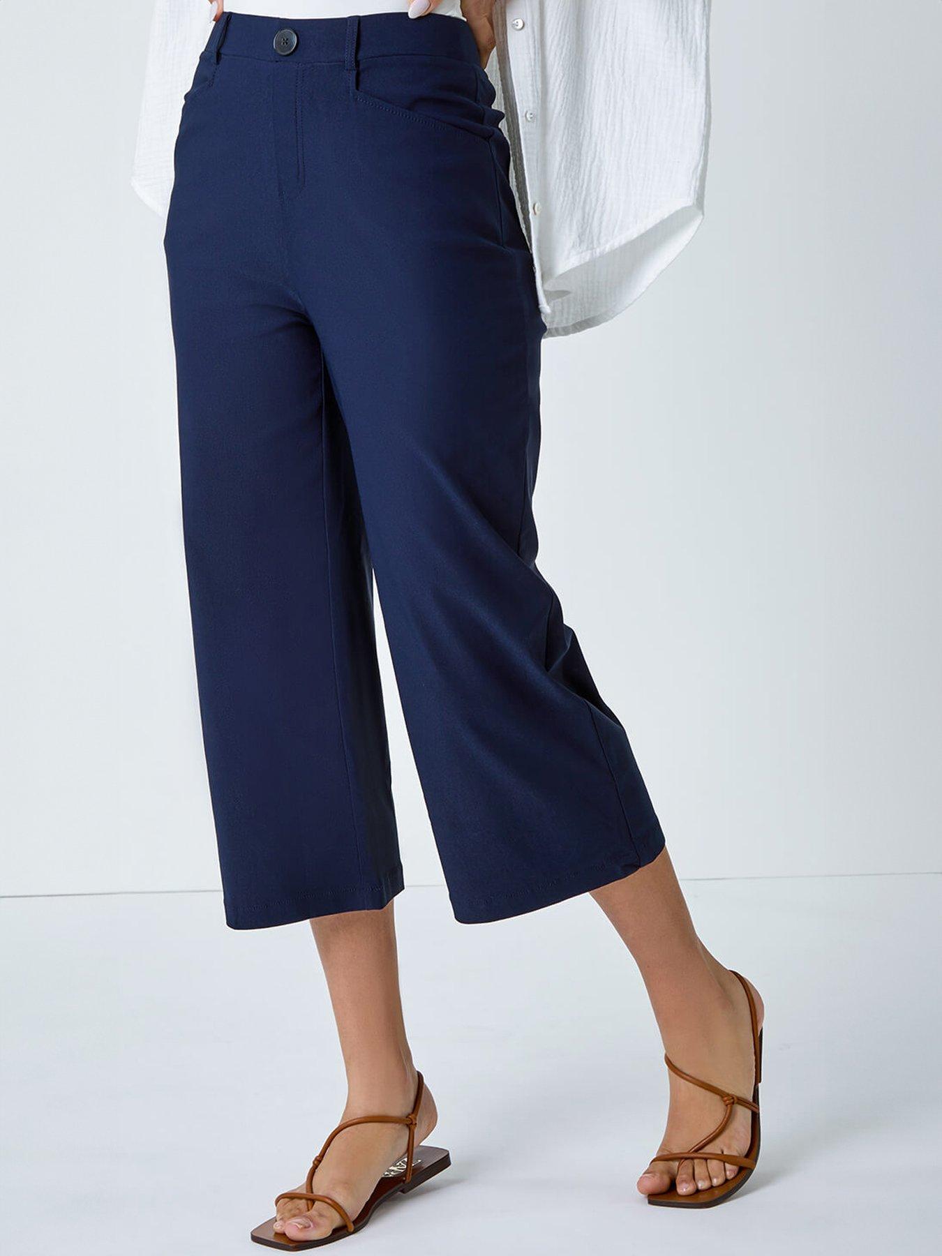 Image 4 of 5 of Roman Cropped Stretch Culotte