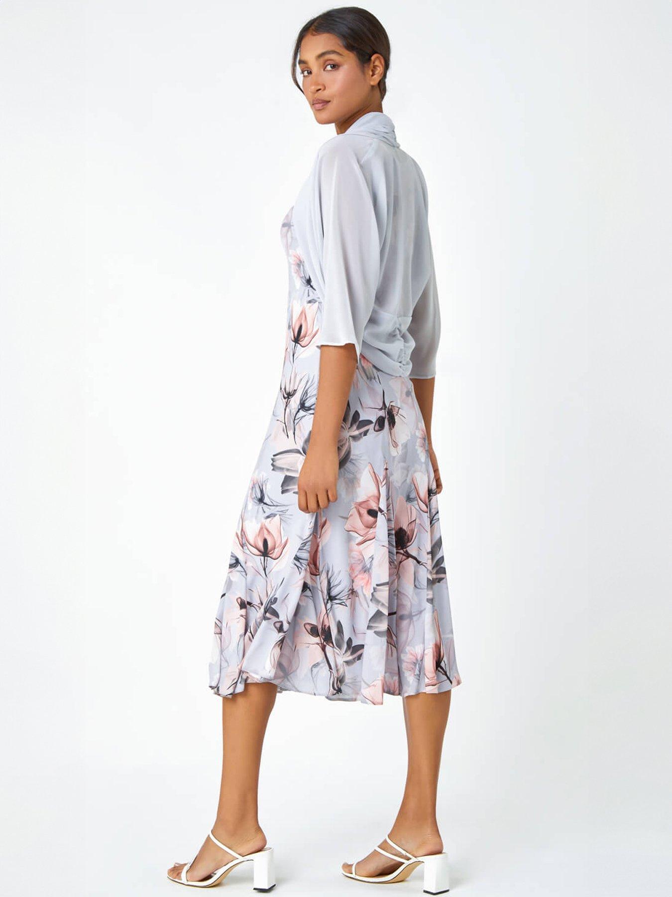 stillFront image of roman-ruched-hem-chiffon-bolero