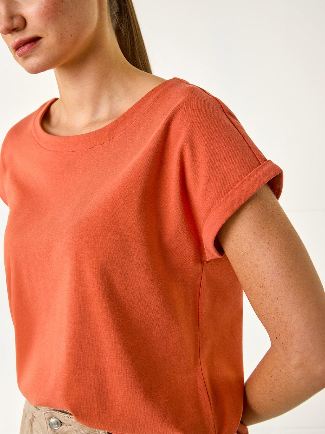  image of roman-plain-stretch-cotton-jersey-t-shirt