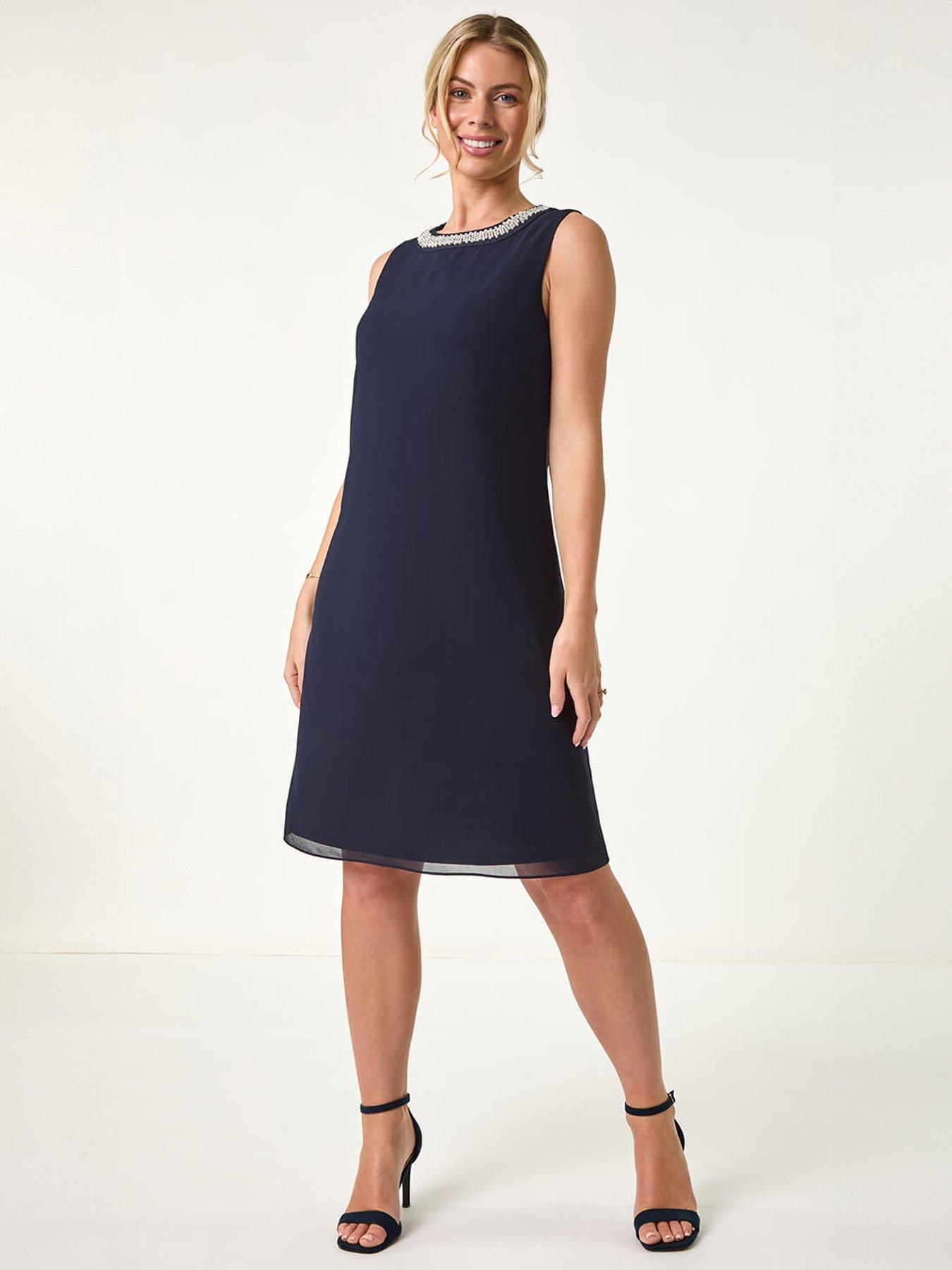 roman-petite-2-in-1-neck-trim-shift-dress