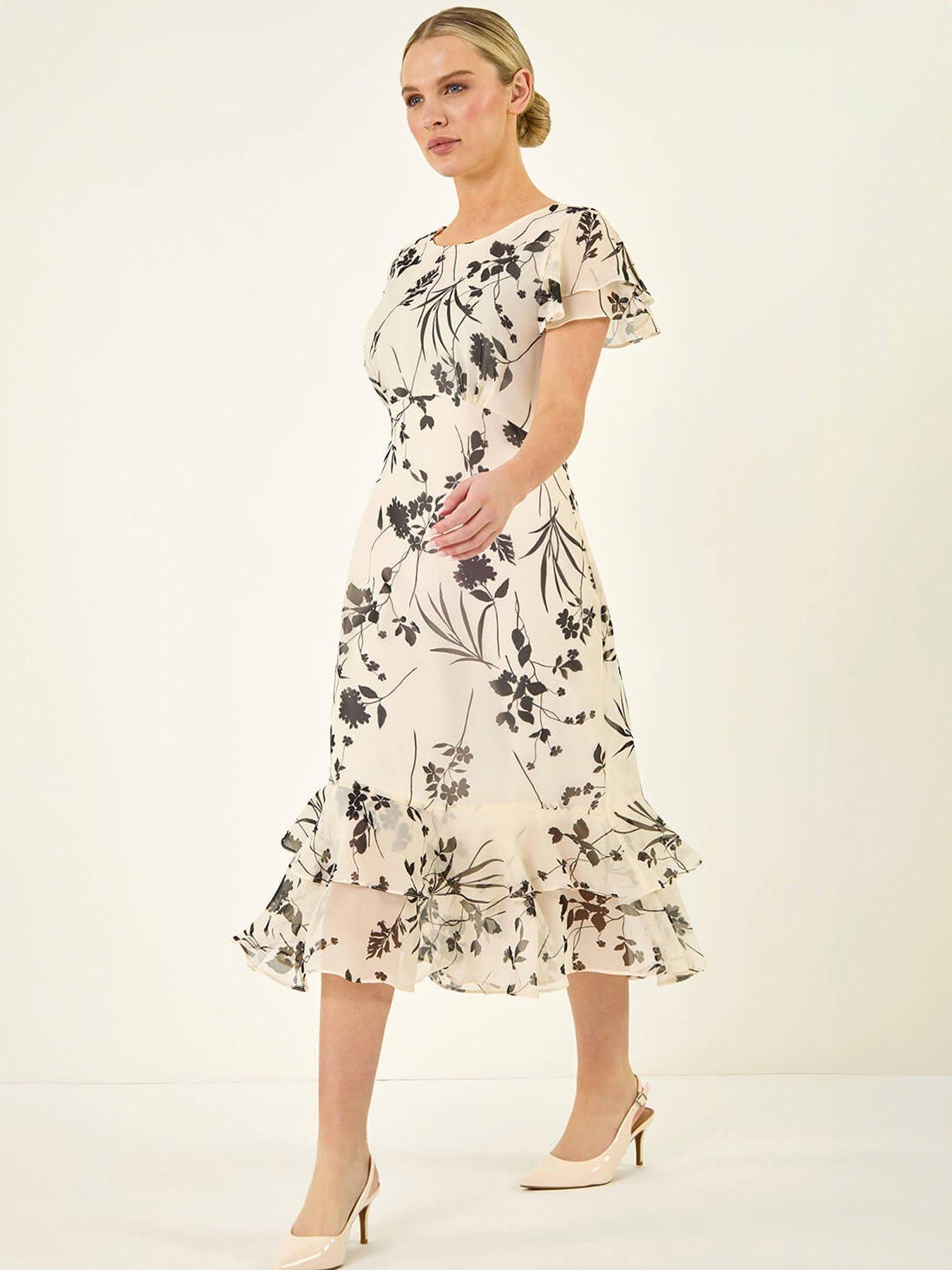 Roman Petite Double Frill Dress