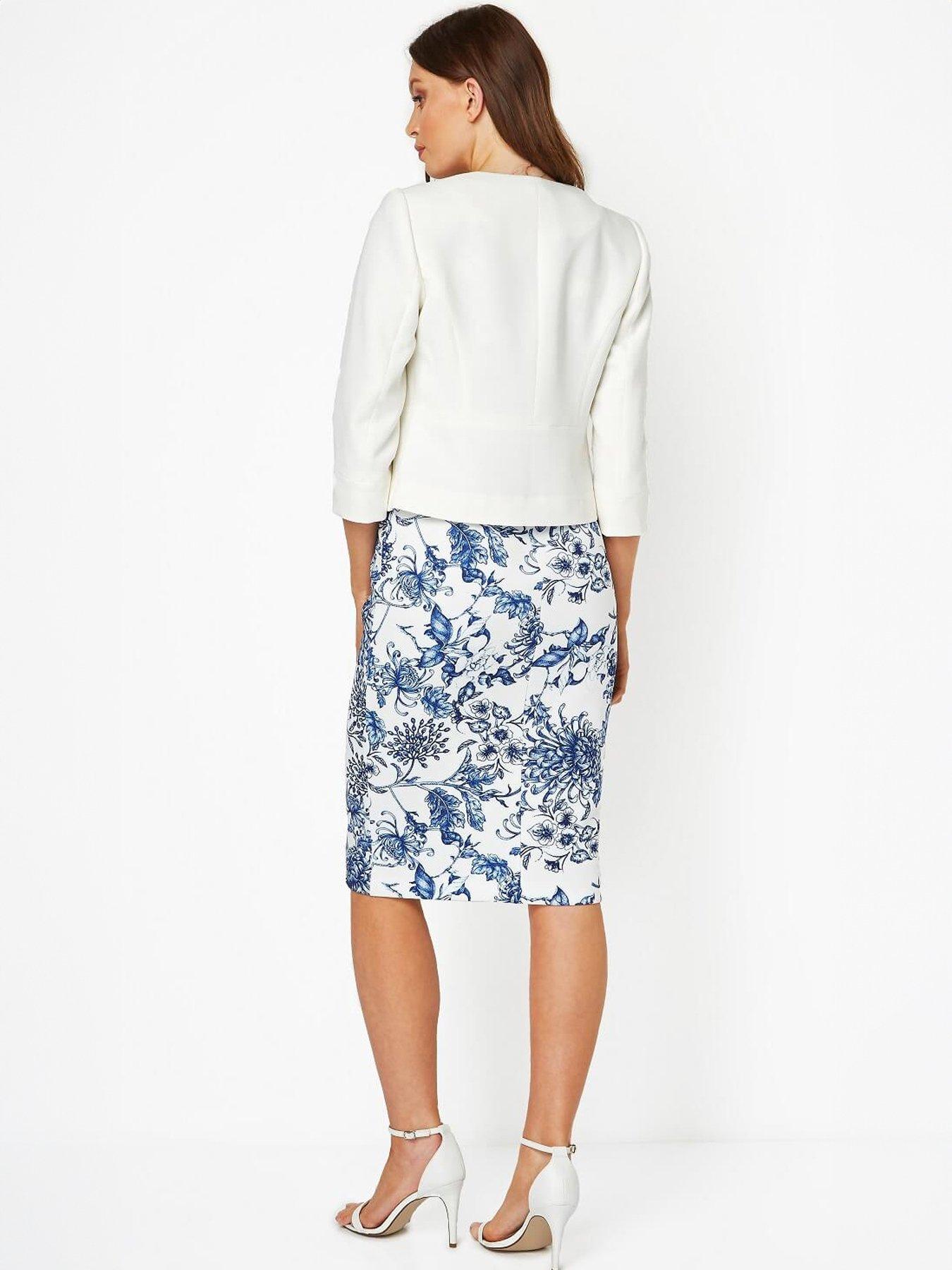  image of roman-34-sleeve-tailored-jacquard-jacket