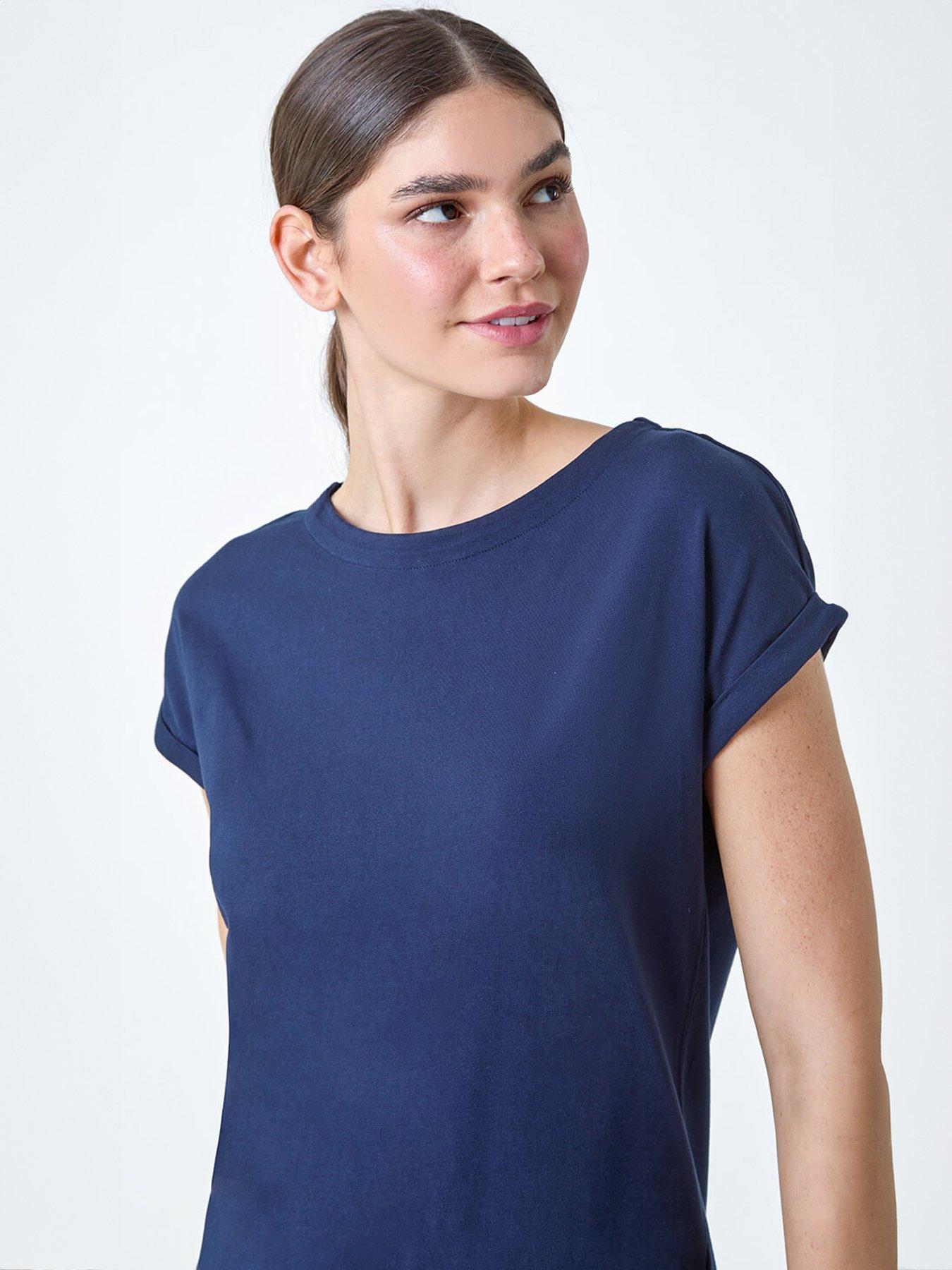 Image 4 of 5 of Roman Plain Stretch Cotton Jersey T-shirt