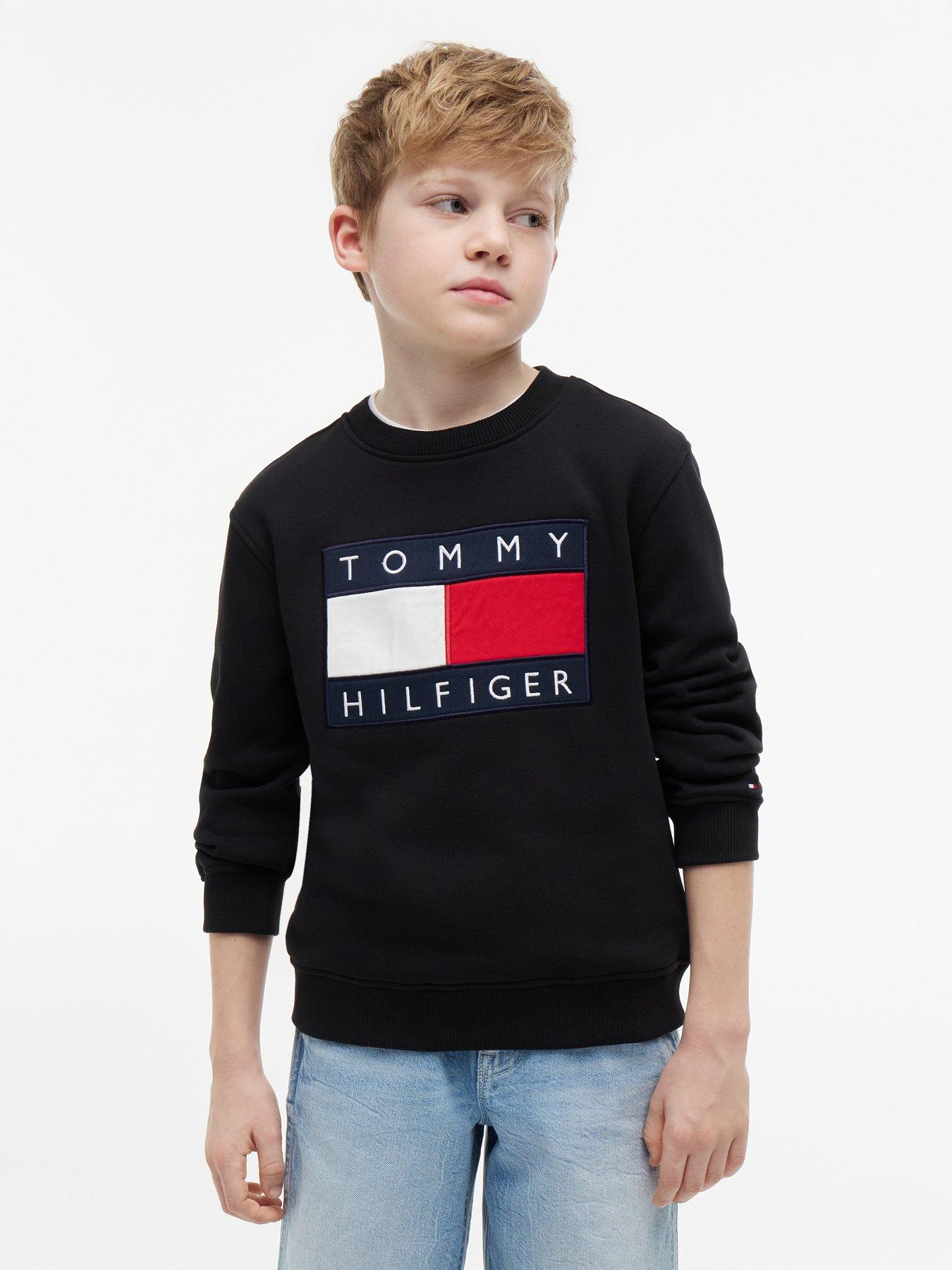 Tommy Hilfiger Unisex Heritage Flag Sweatshirt - Black