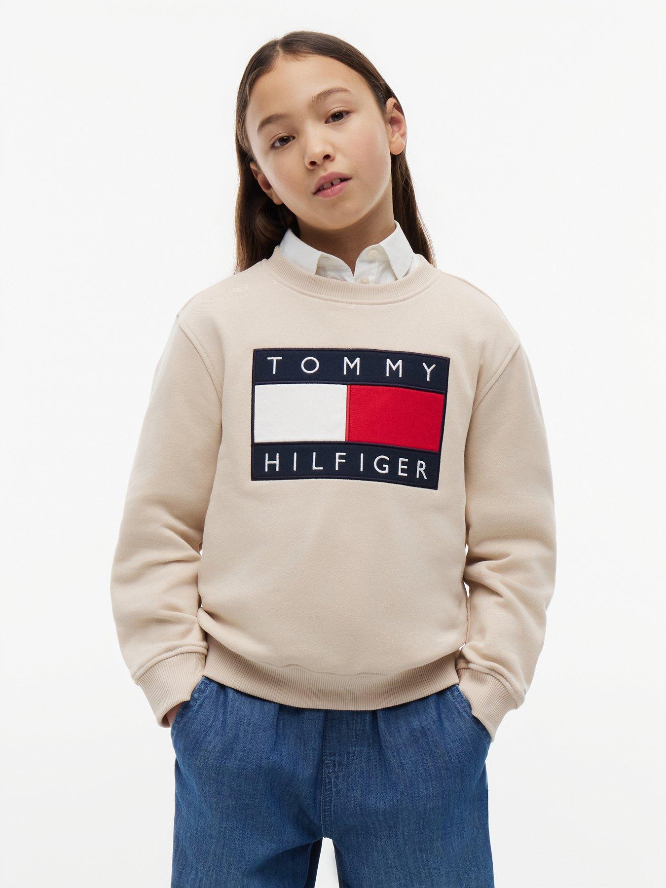 Tommy Hilfiger Unisex Heritage Flag Sweatshirt - Beige