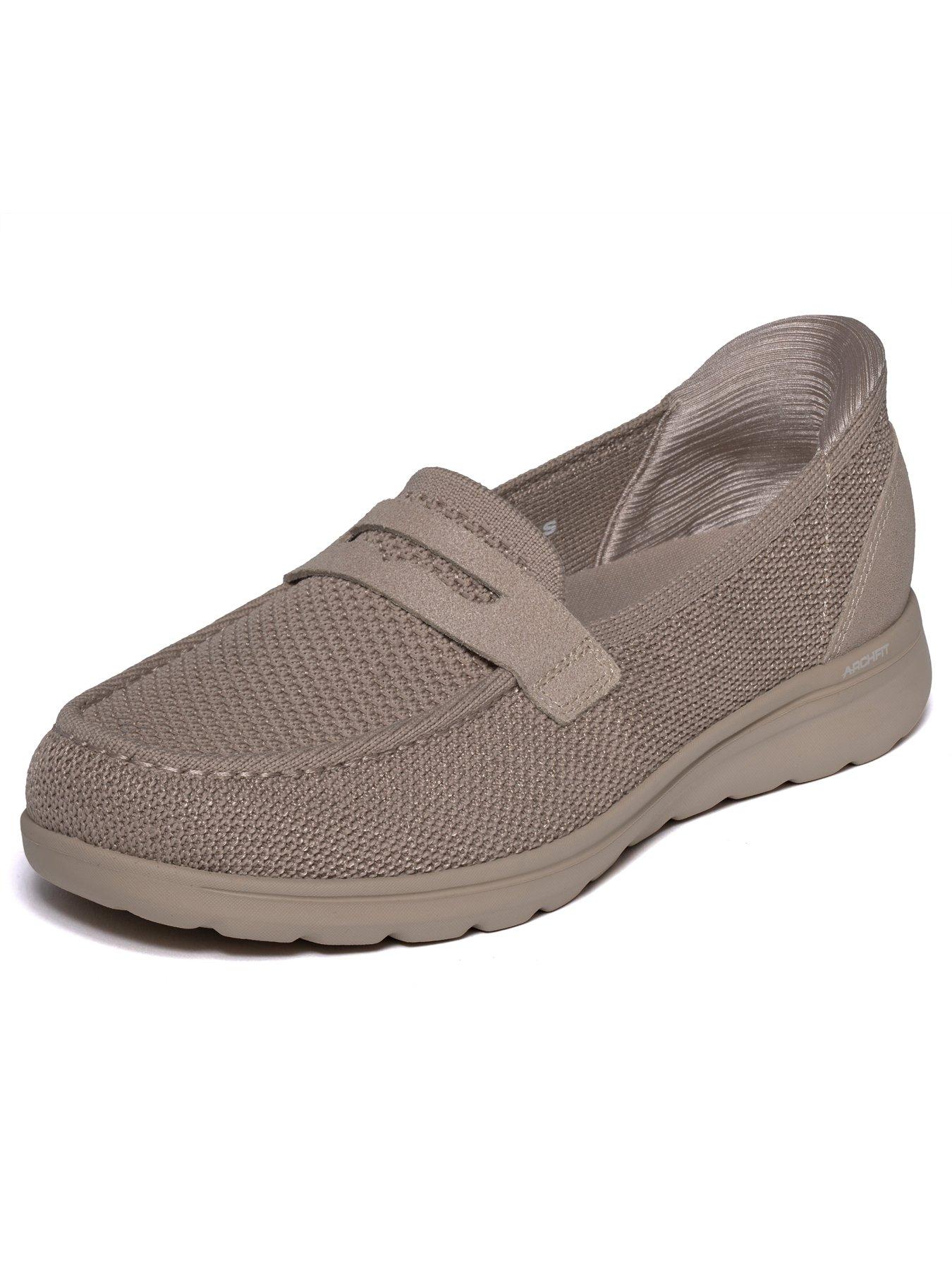 Image 5 of 6 of Skechers Arch Fit Refine 2.0 Nora Slip-On Trainers - Taupe