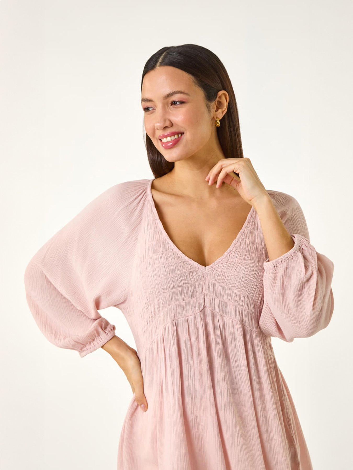 Image 4 of 5 of Roman Shirred V-neck Top