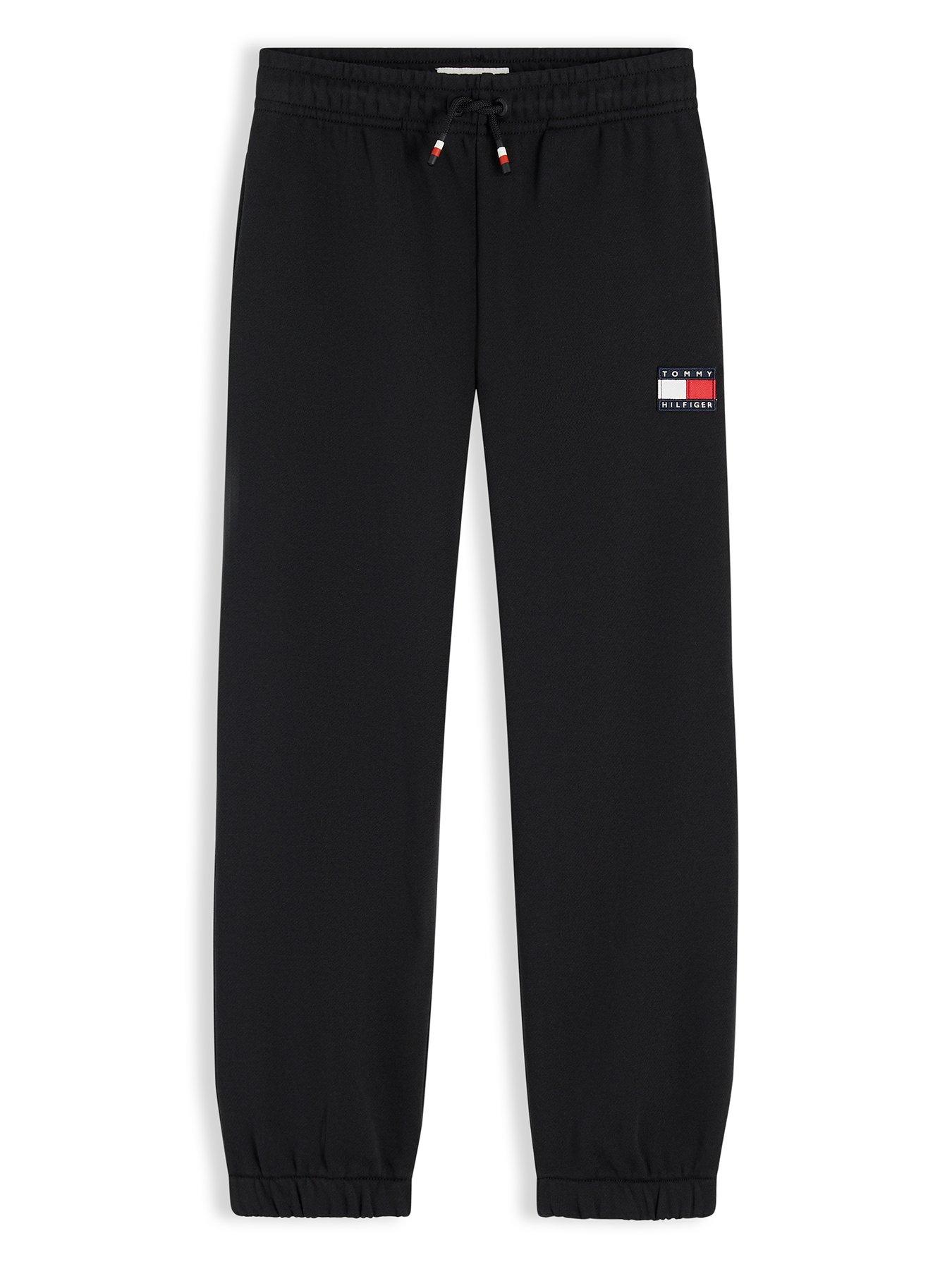 Tommy Hilfiger Unisex Heritage Flag Sweatpants - Black