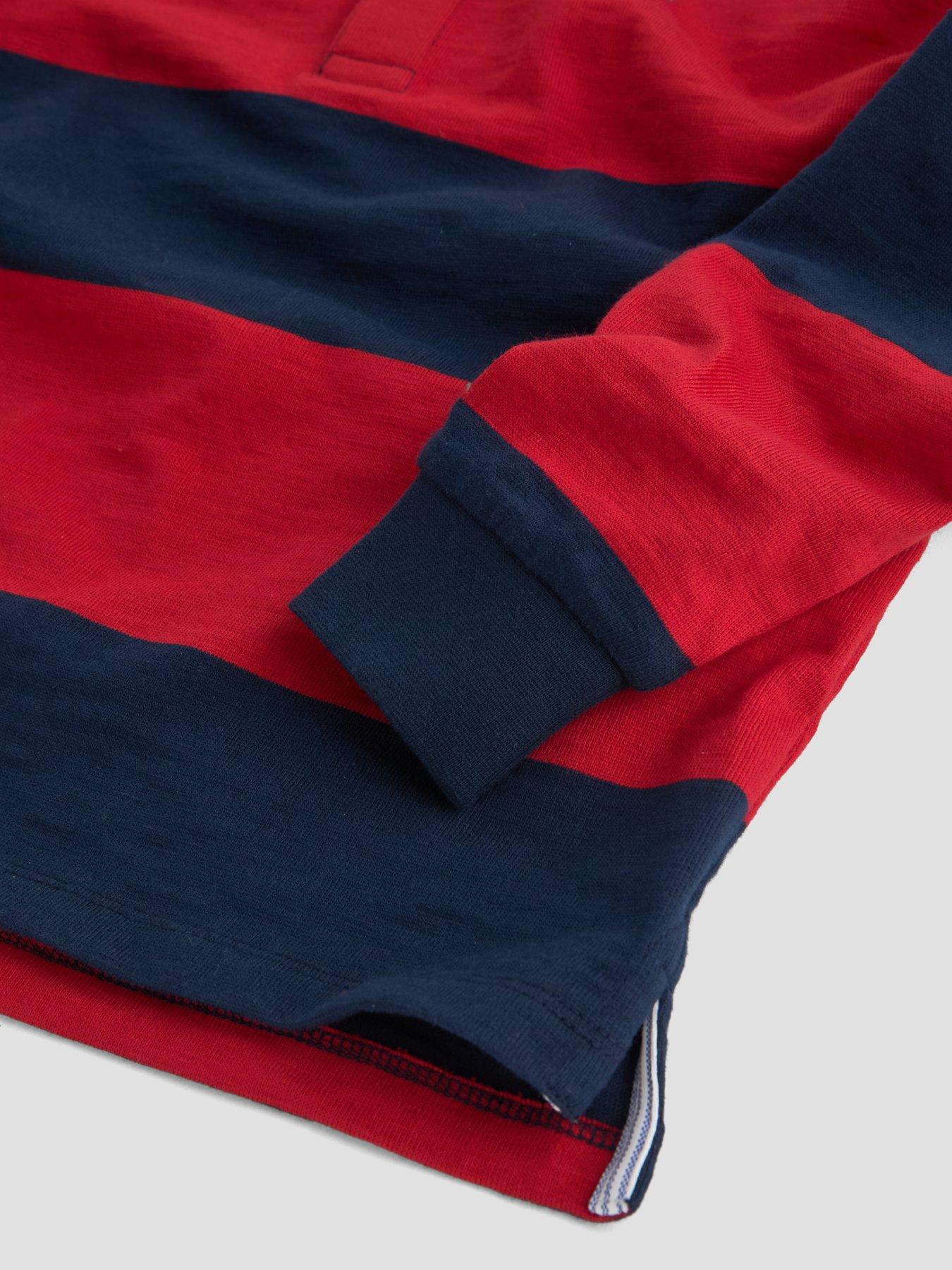 Image 5 of 7 of Tommy Hilfiger Regular Fit Stripe Long Sleeve Polo Shirt - Primary Red Stripe