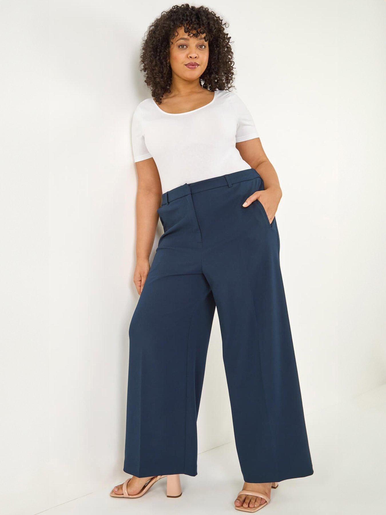 Image 1 of 5 of Roman Curve Tailored Wide Leg Stretch Trouser