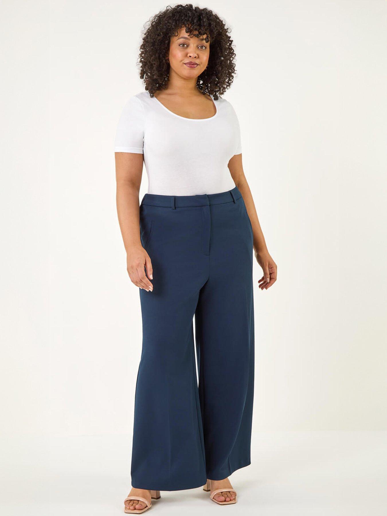 Image 2 of 5 of Roman Curve Tailored Wide Leg Stretch Trouser