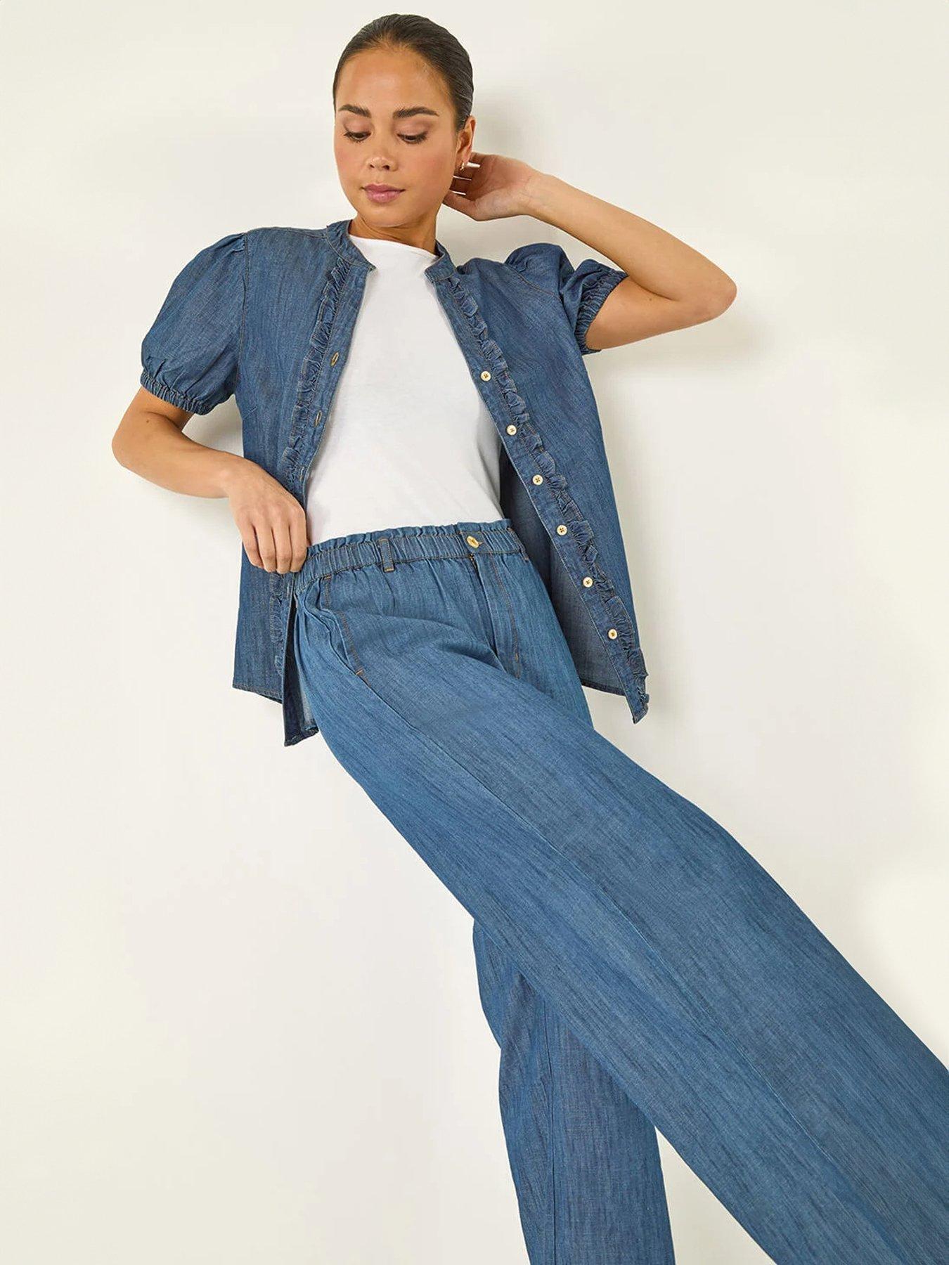 Image 4 of 5 of Roman Petite Wide Leg Trouser