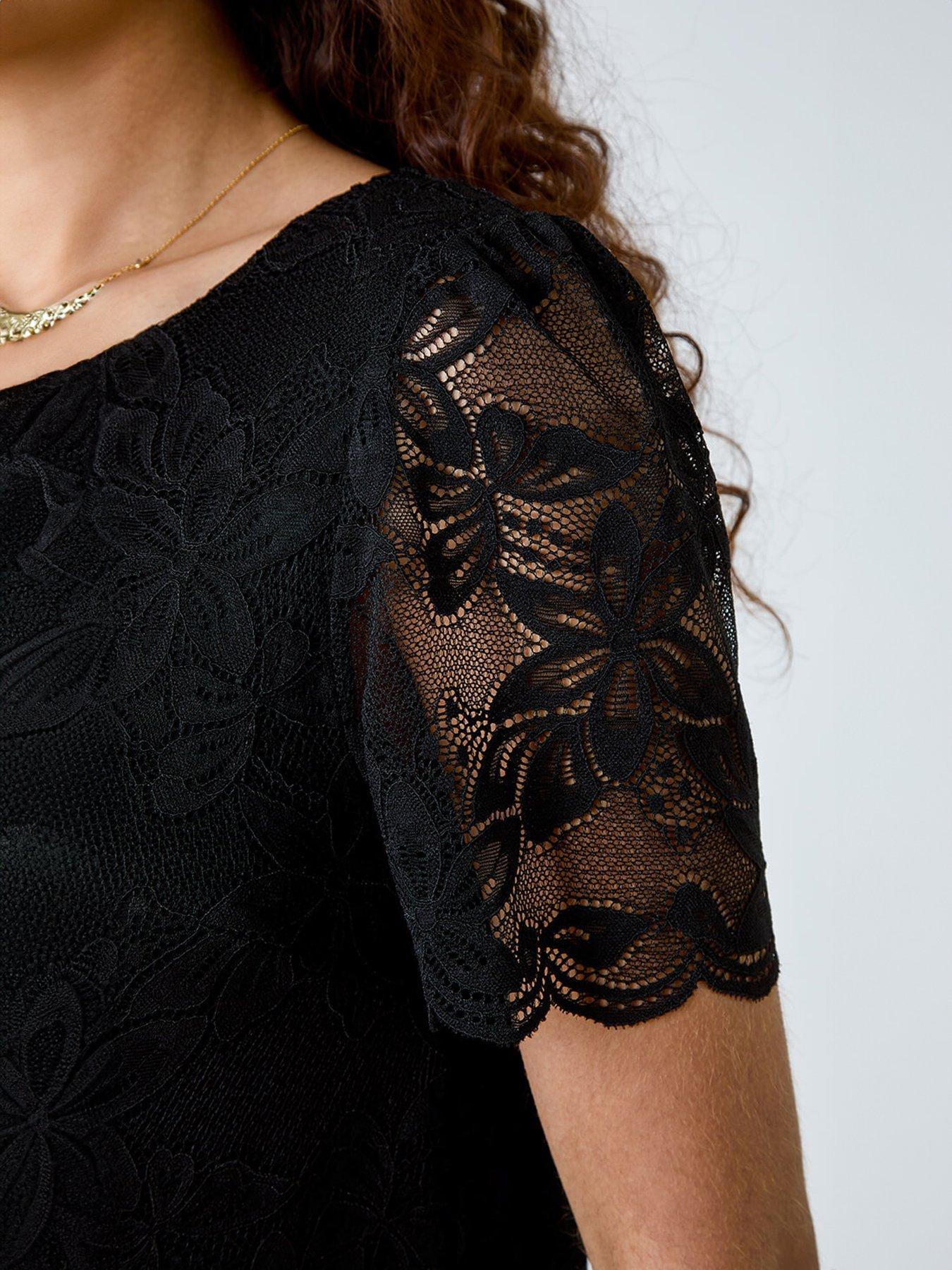 Image 5 of 5 of Roman Floral Stretch Lace Top