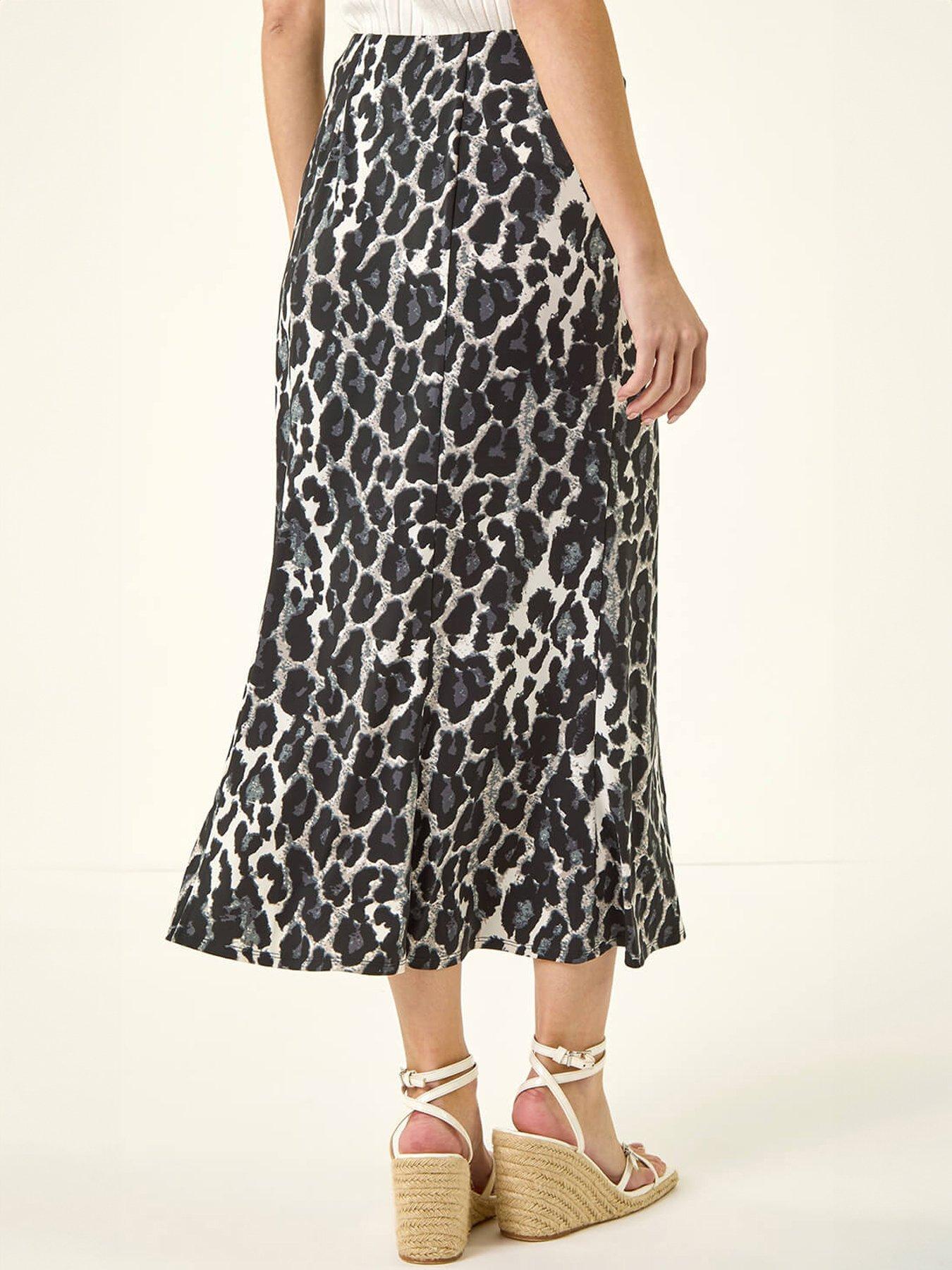 Image 2 of 5 of Roman Animal Print Maxi Skirt