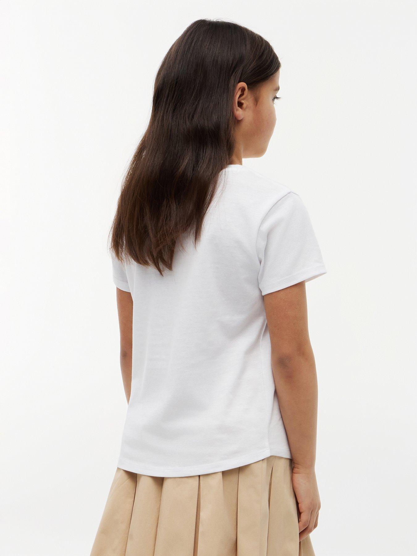Image 6 of 7 of Tommy Hilfiger Rope Logo Slim T-Shirt - White
