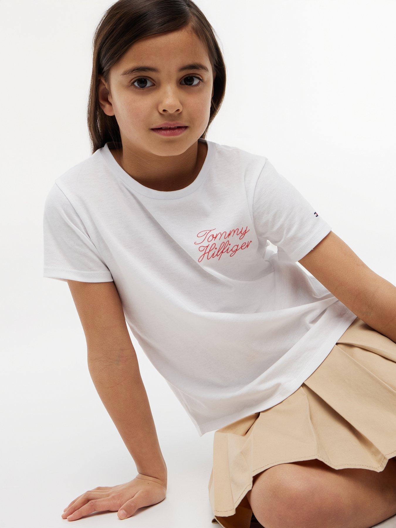 Image 7 of 7 of Tommy Hilfiger Rope Logo Slim T-Shirt - White