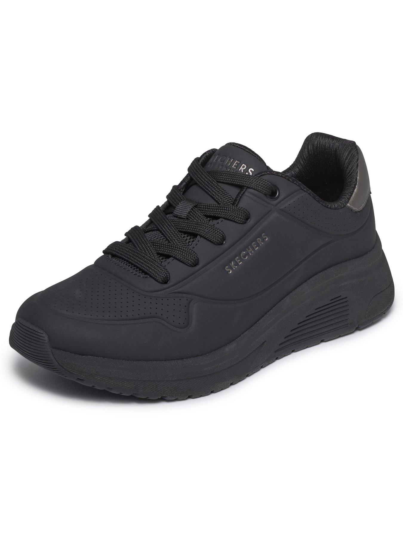 Image 5 of 6 of Skechers Uno Lite 2 Durabuck With Metallic Trim Lace Up Fashion Sneaker - Black